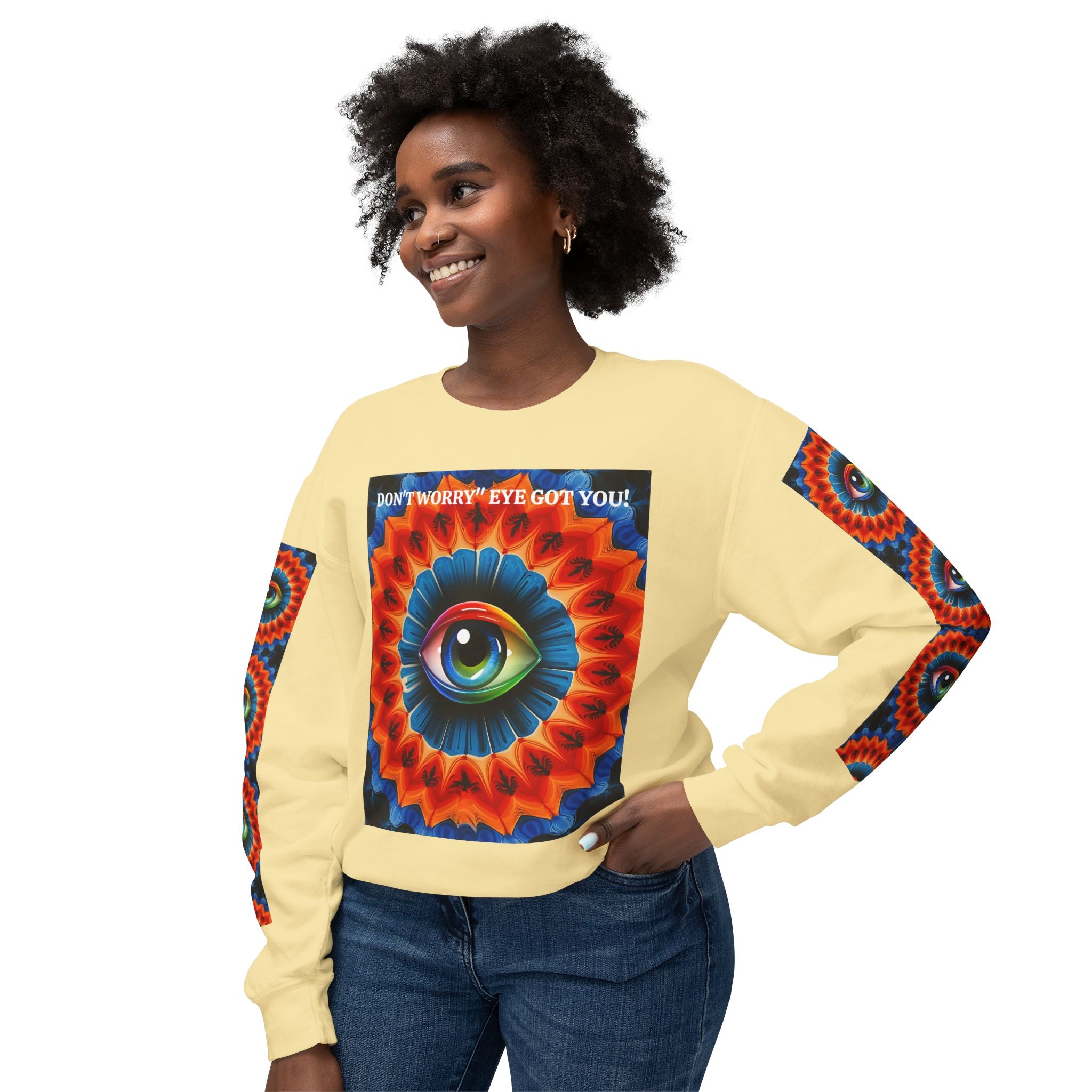 Crewneck Sweatshirt - Creative Eye Mandala Design