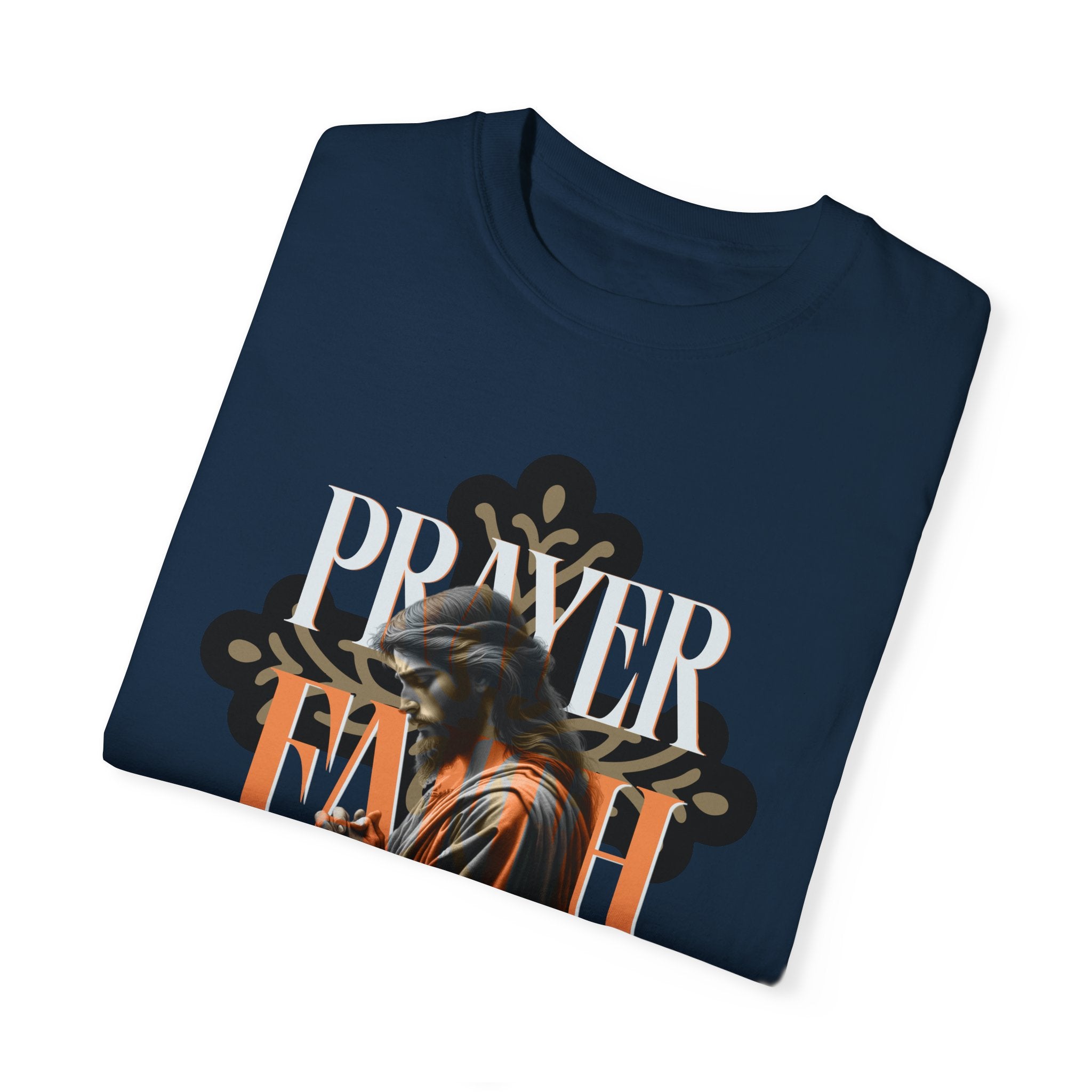 Garment-Dyed Faith & Unity T-Shirt - Prayer Design