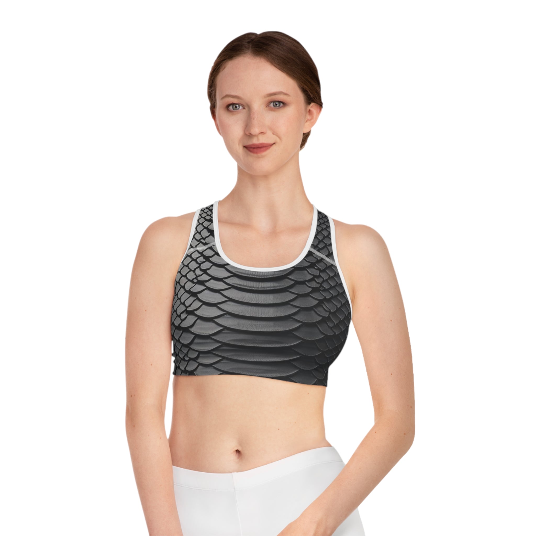 Elegant Snake Skin Sports Bra | Activewear for Fitness Lovers