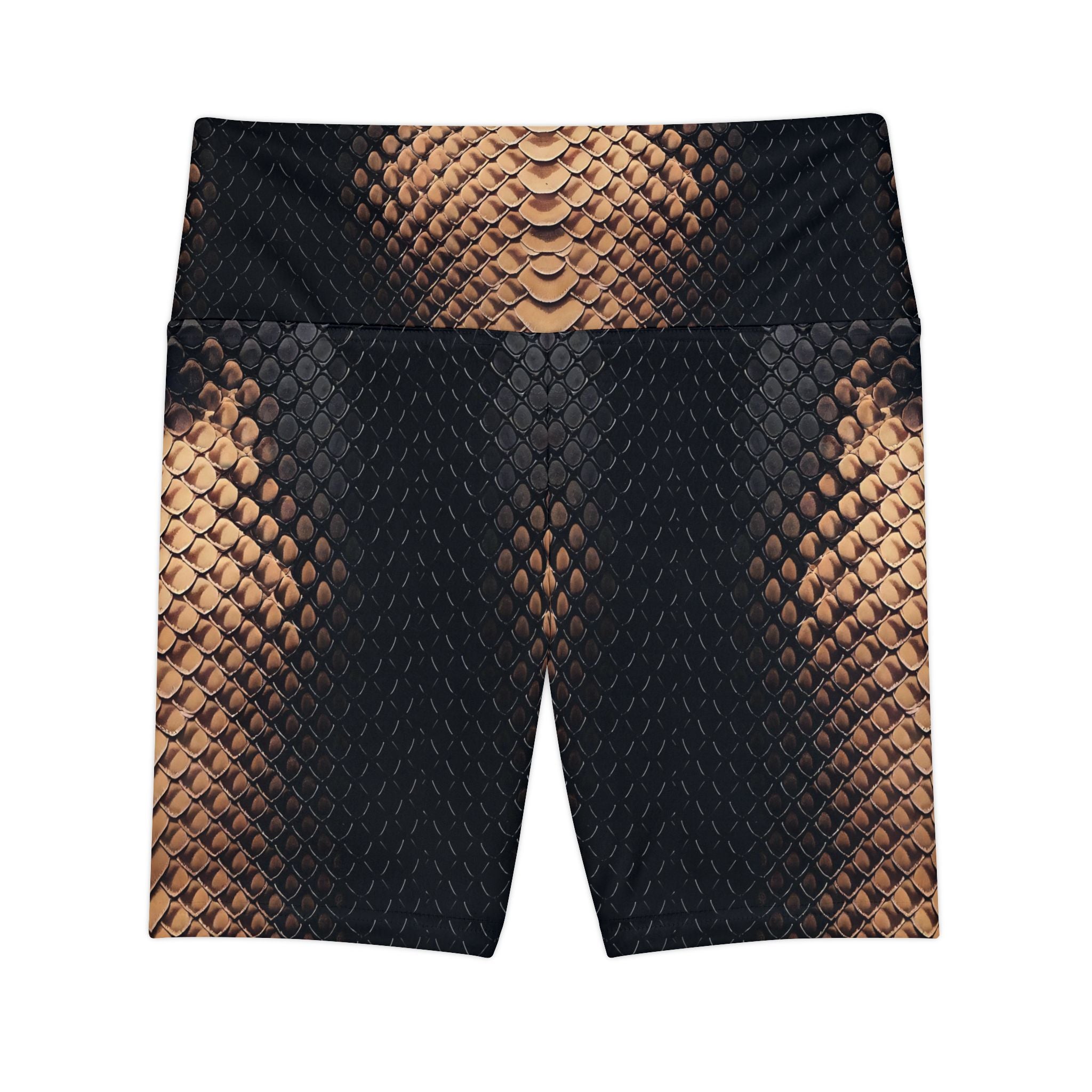 Stylish Python Print Women's Workout Shorts for Gym & Fitness