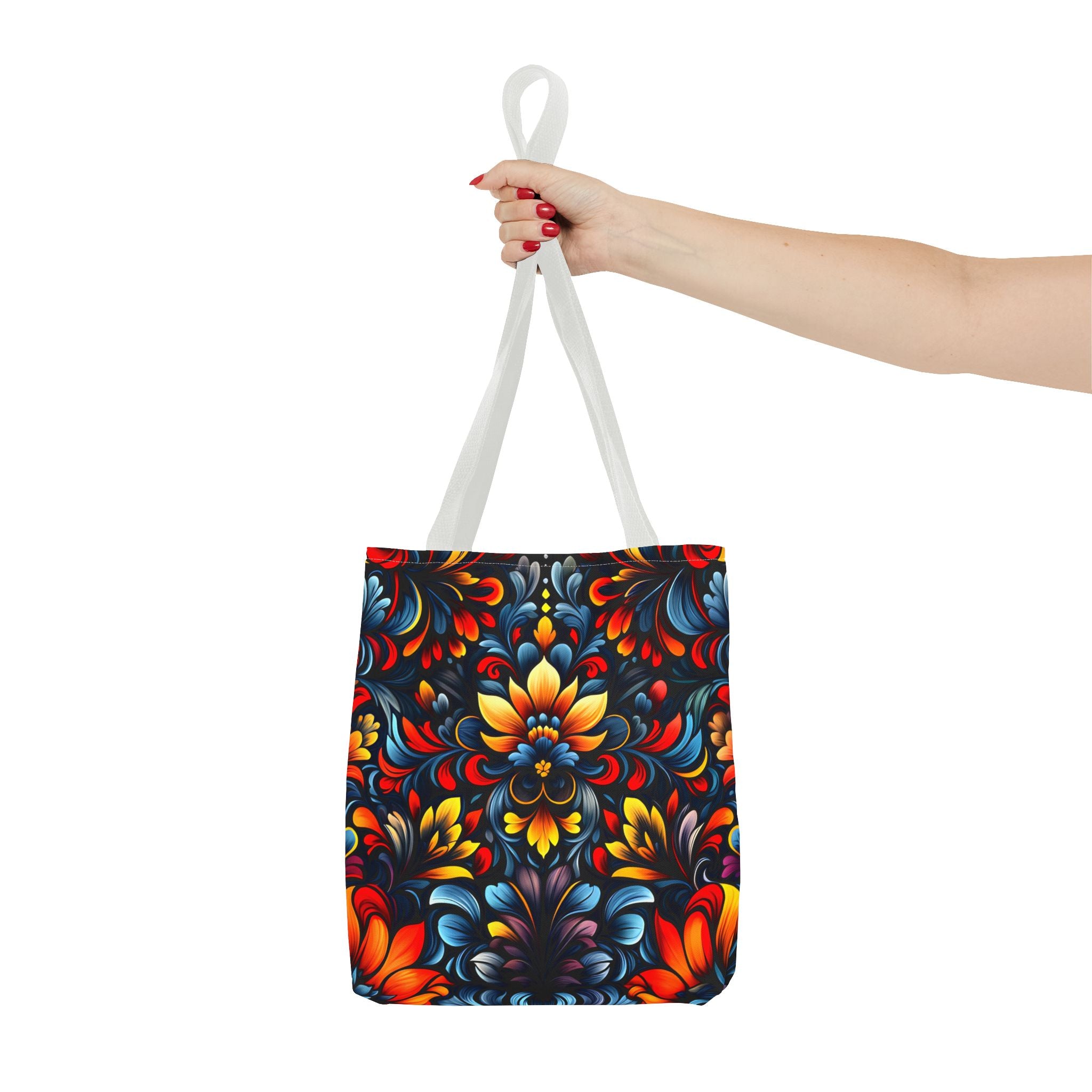 Vibrant Floral Tote Bag - Colorful Pattern for Everyday Use