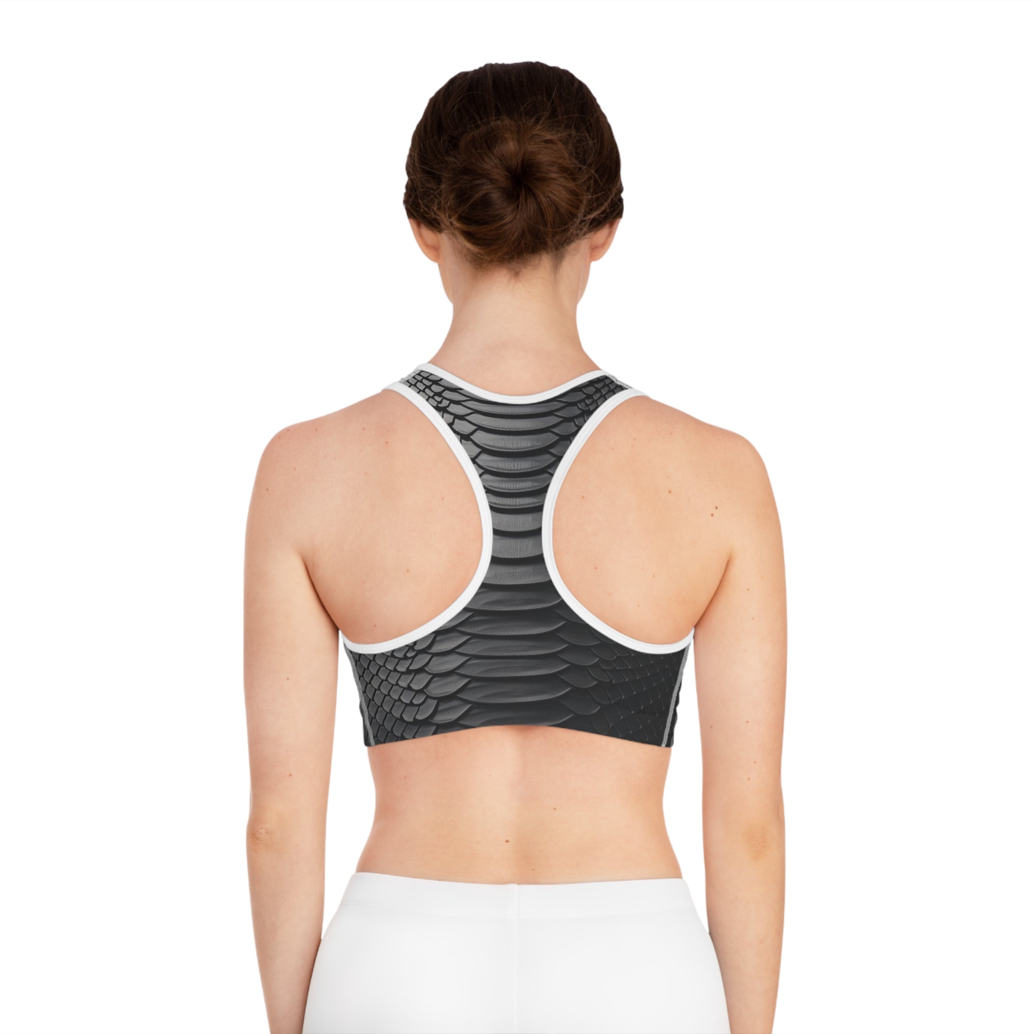 Elegant Snake Skin Sports Bra | Activewear for Fitness Lovers