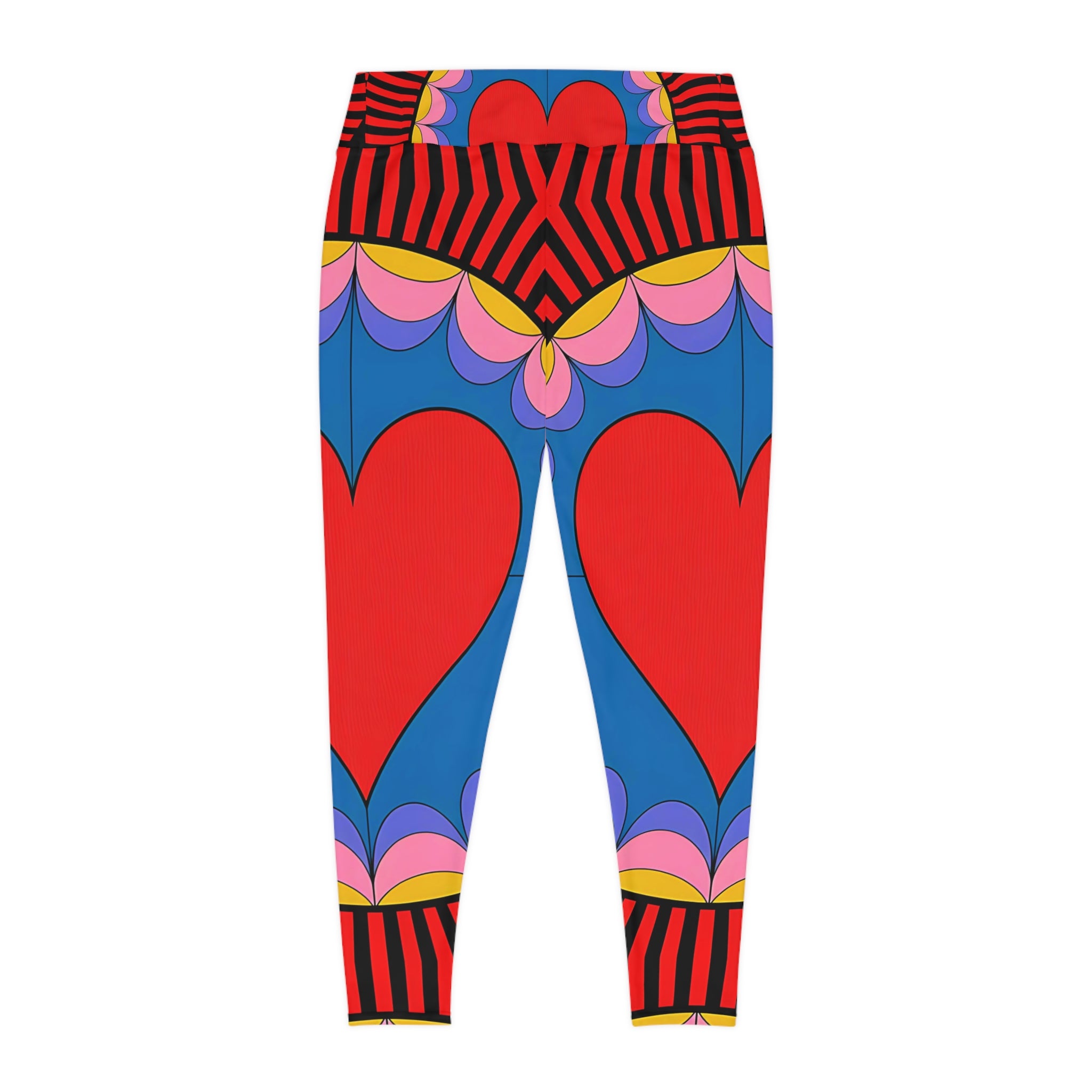 New Custom design Heart Print Plus Size Leggings - Stylish & Comfortable Activewear