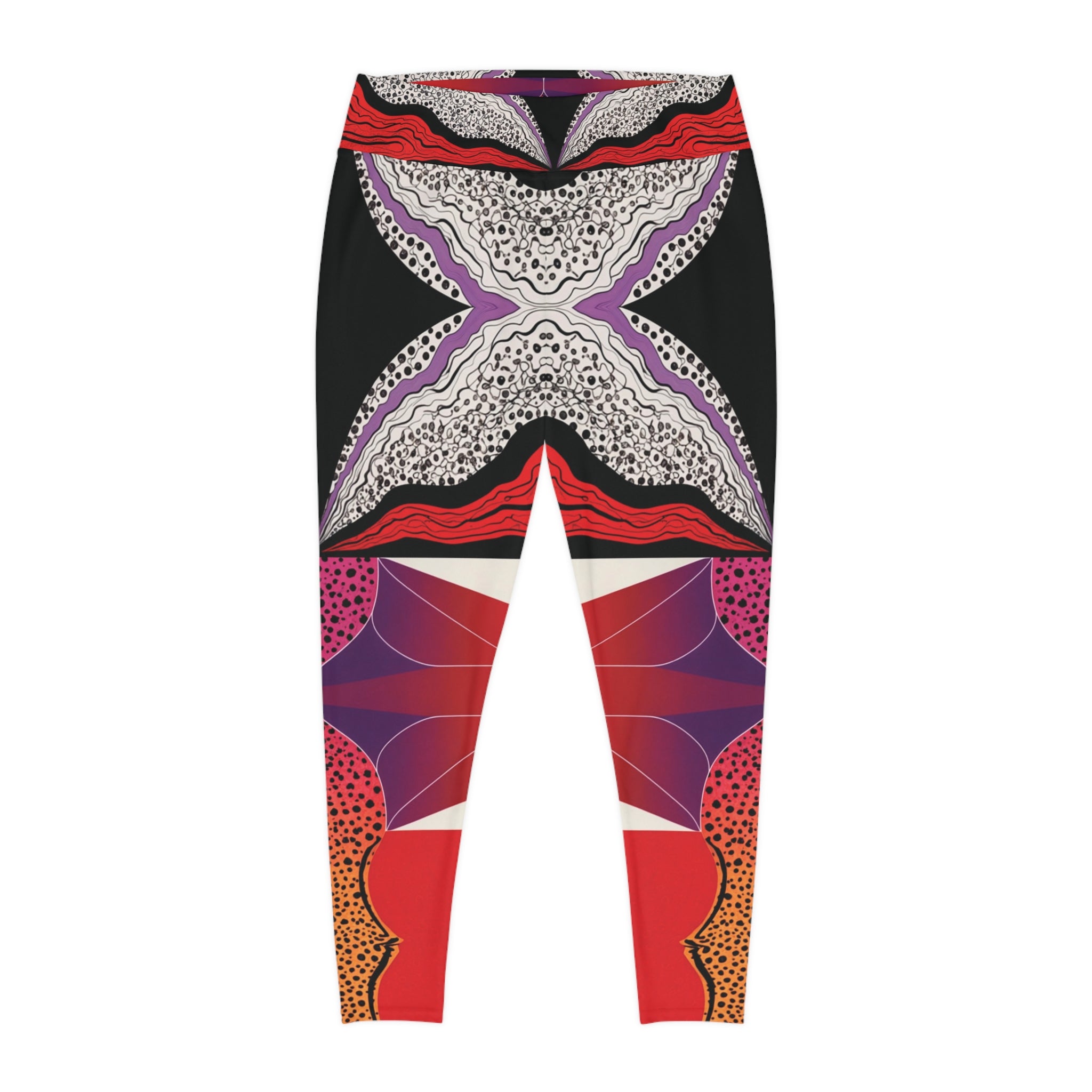 New Custom design  Plus Size Leggings - Colorful Abstract Pattern for Comfort and Style