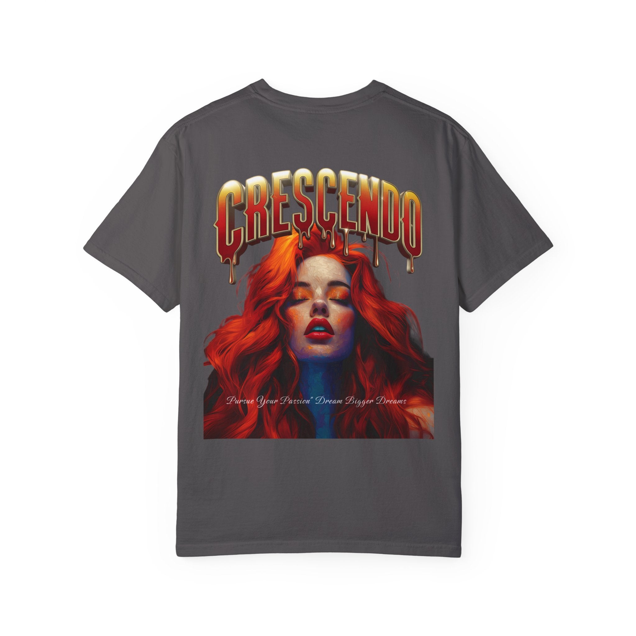 CRESCENDO a shirt with a message Take your life to the highest heights Unisex Garment-Dyed T-Shirt - Vibrant Artistic Tee