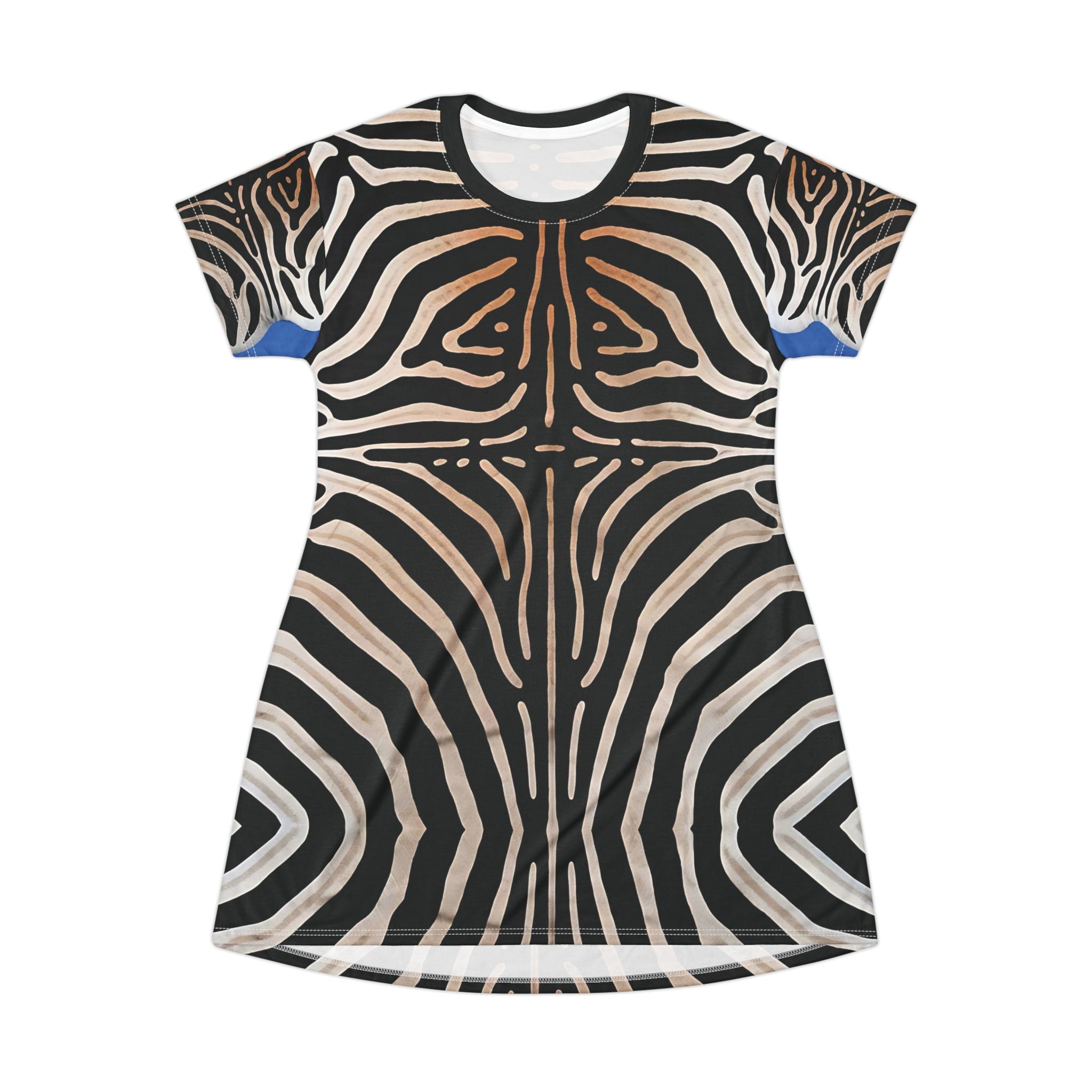 Zebra Print T-Shirt Dress - Fun Stylish Striped Bold Design