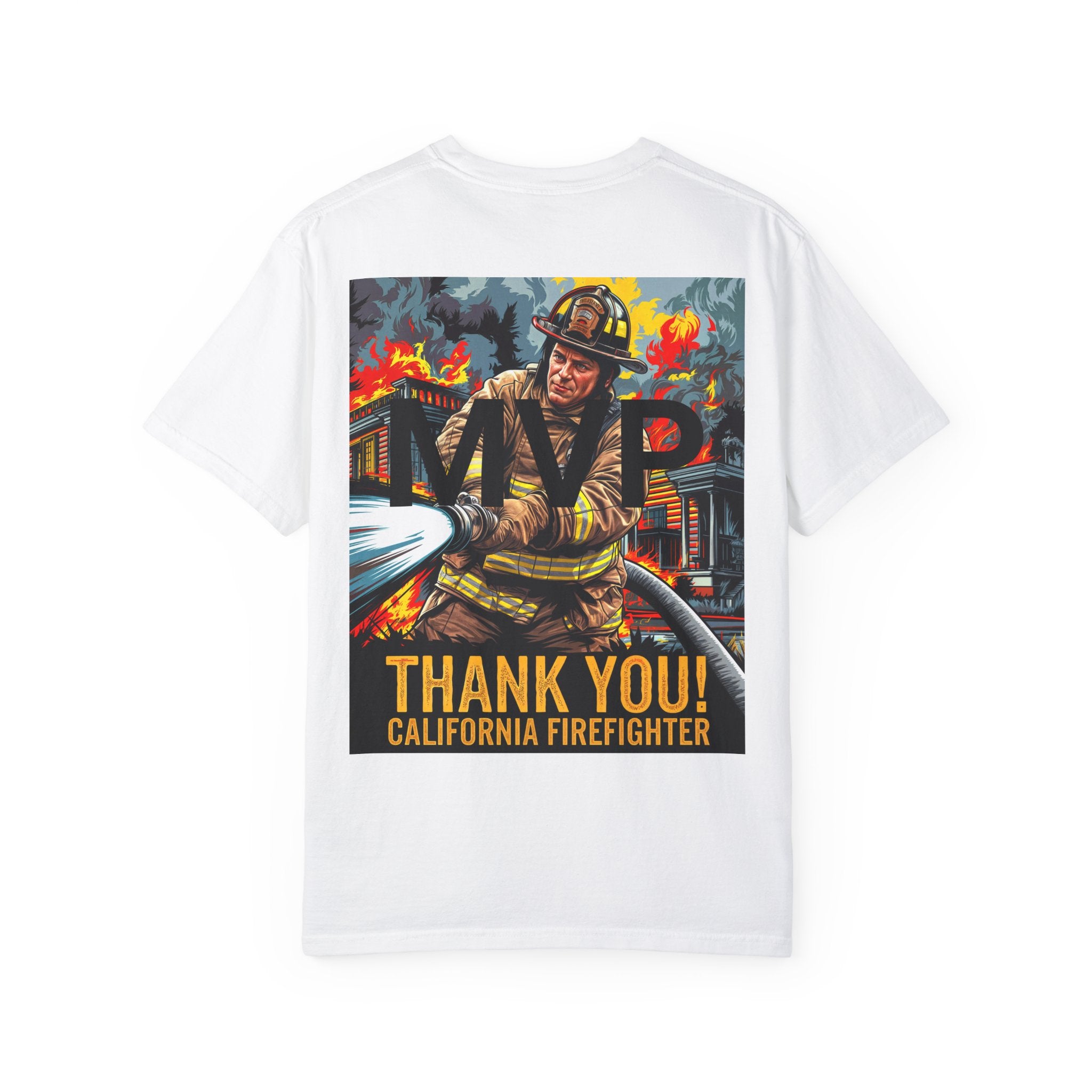 MVP Thank You Firefighter T-Shirt - Unisex Garment-Dyed Tee