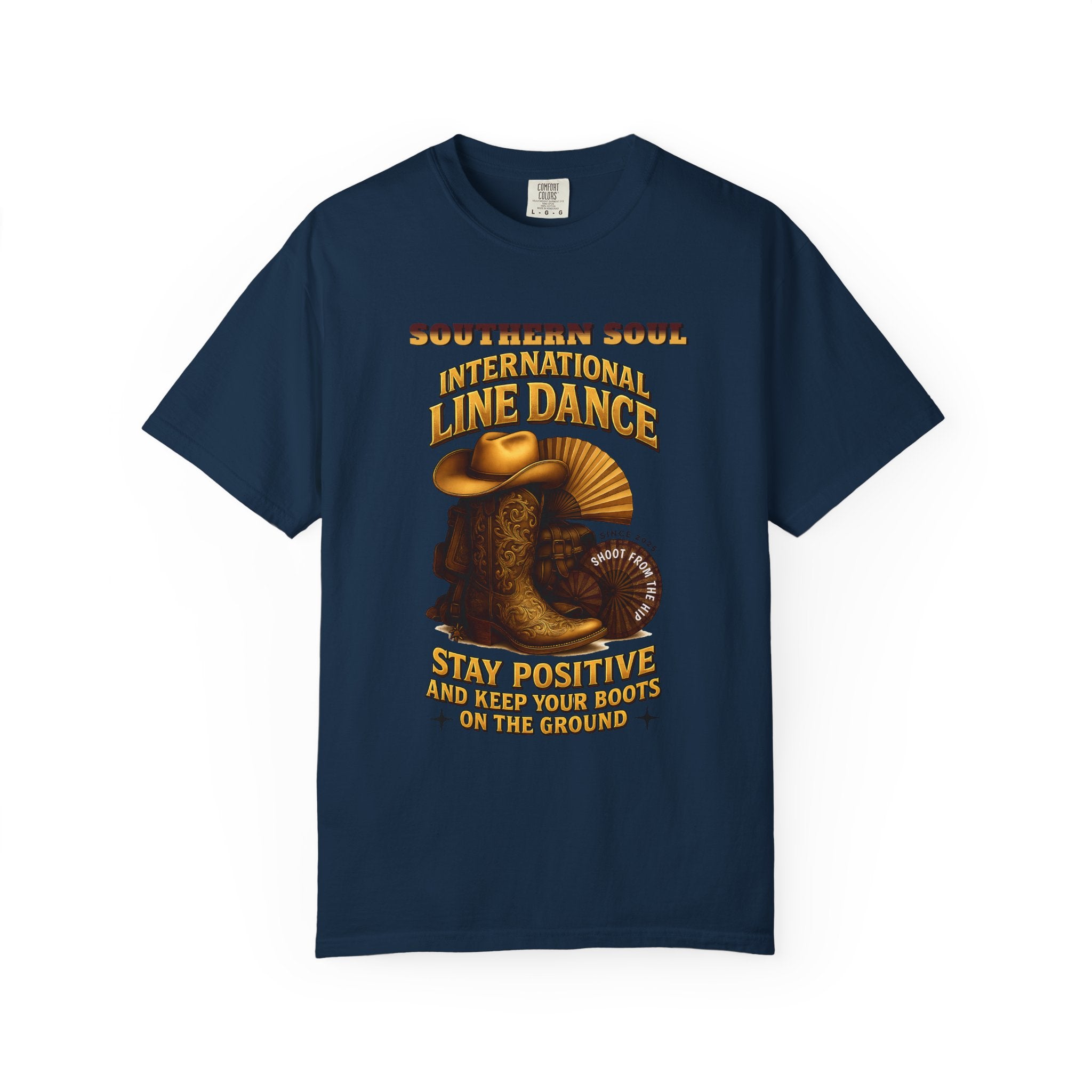 Southern Soul Line Dance T-Shirt, Unisex Garment-Dyed Tee, Stay Positive Quote Shirt, Country Dance Apparel, Gift for Dancers - Angel Body