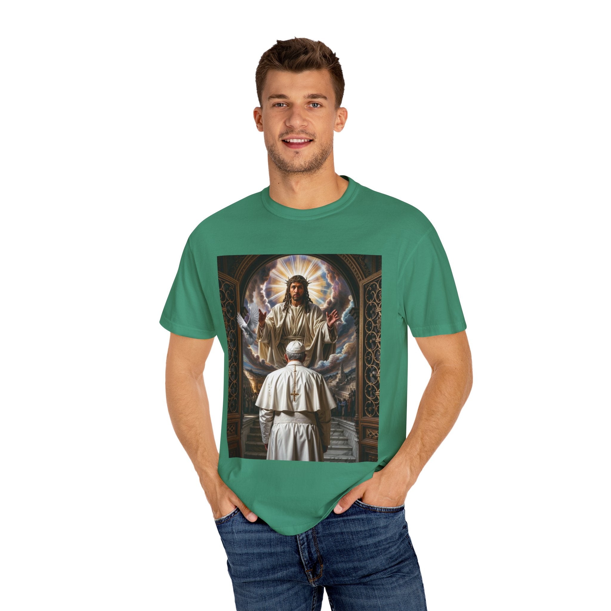 Religious Inspiration T-shirt - Jesus and Pope - Angel Body