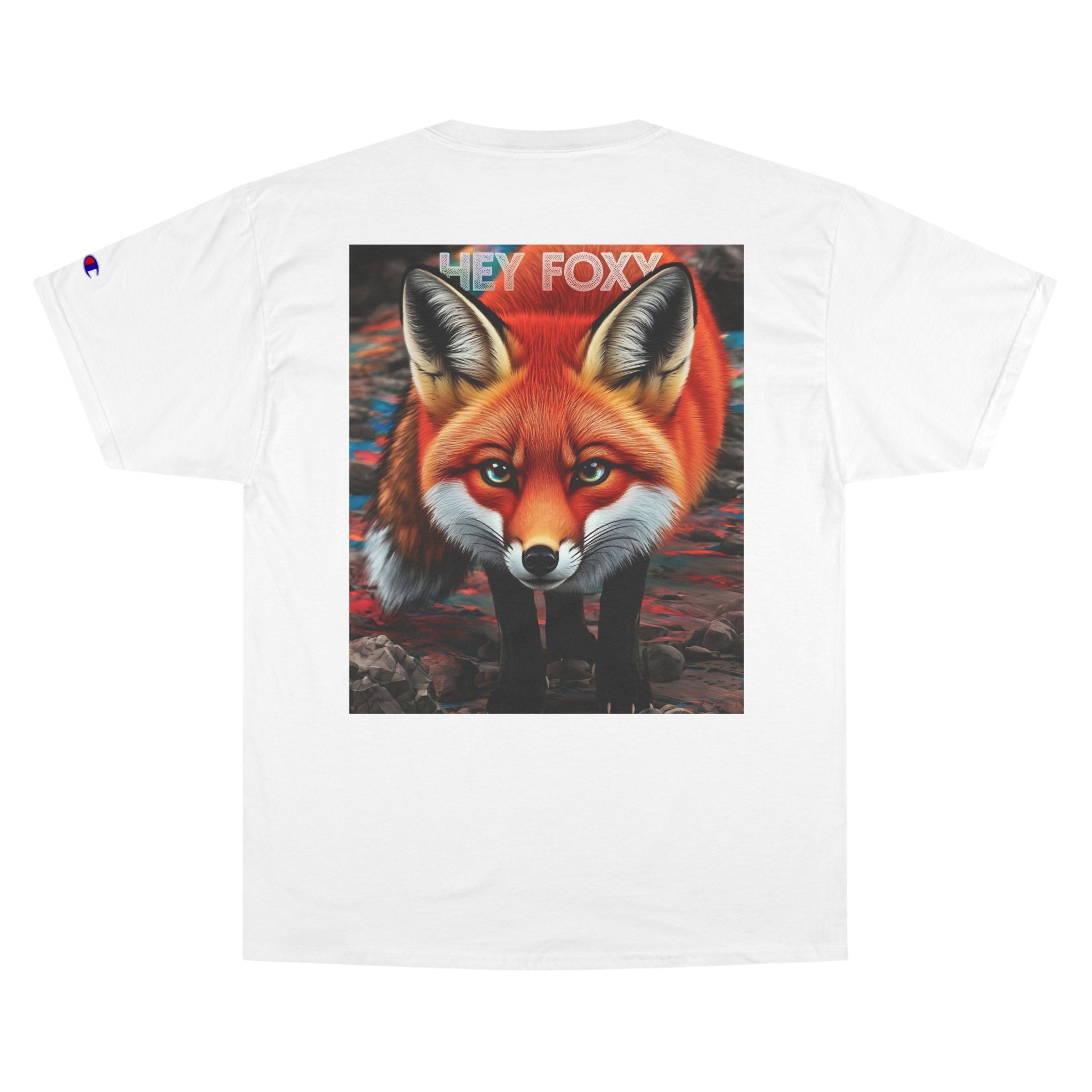 Hey Foxy Champion T-Shirt – Cute Fox Graphic Tee for Nature Lovers