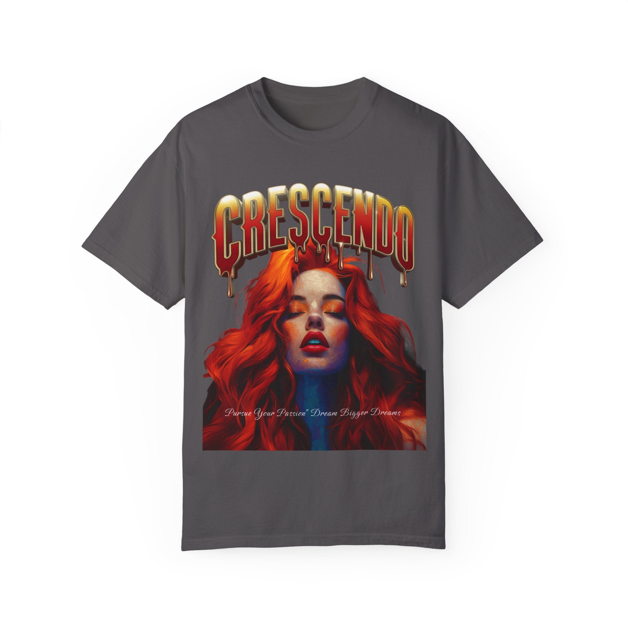 CRESCENDO a shirt with a message Take your life to the highest heights Unisex Garment-Dyed T-Shirt - Vibrant Artistic Tee