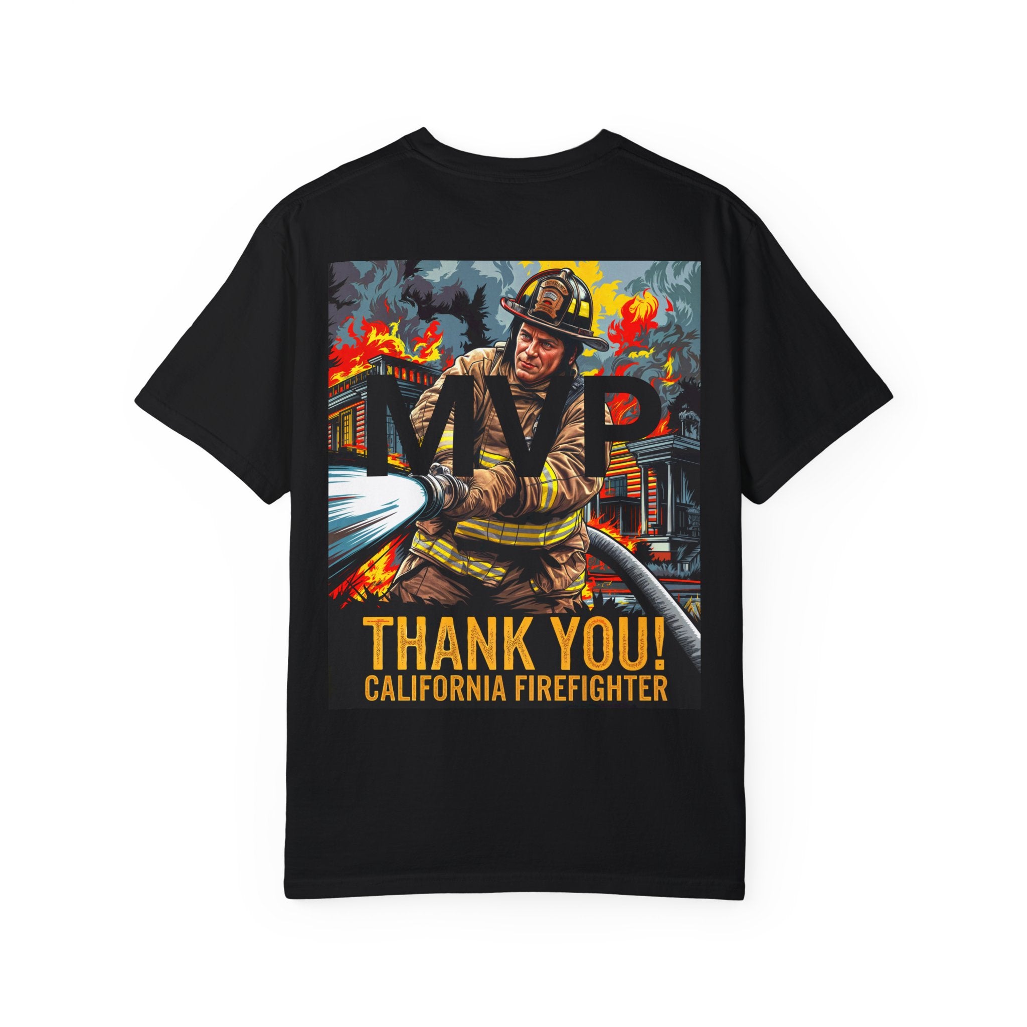 MVP Thank You Firefighter T-Shirt - Unisex Garment-Dyed Tee