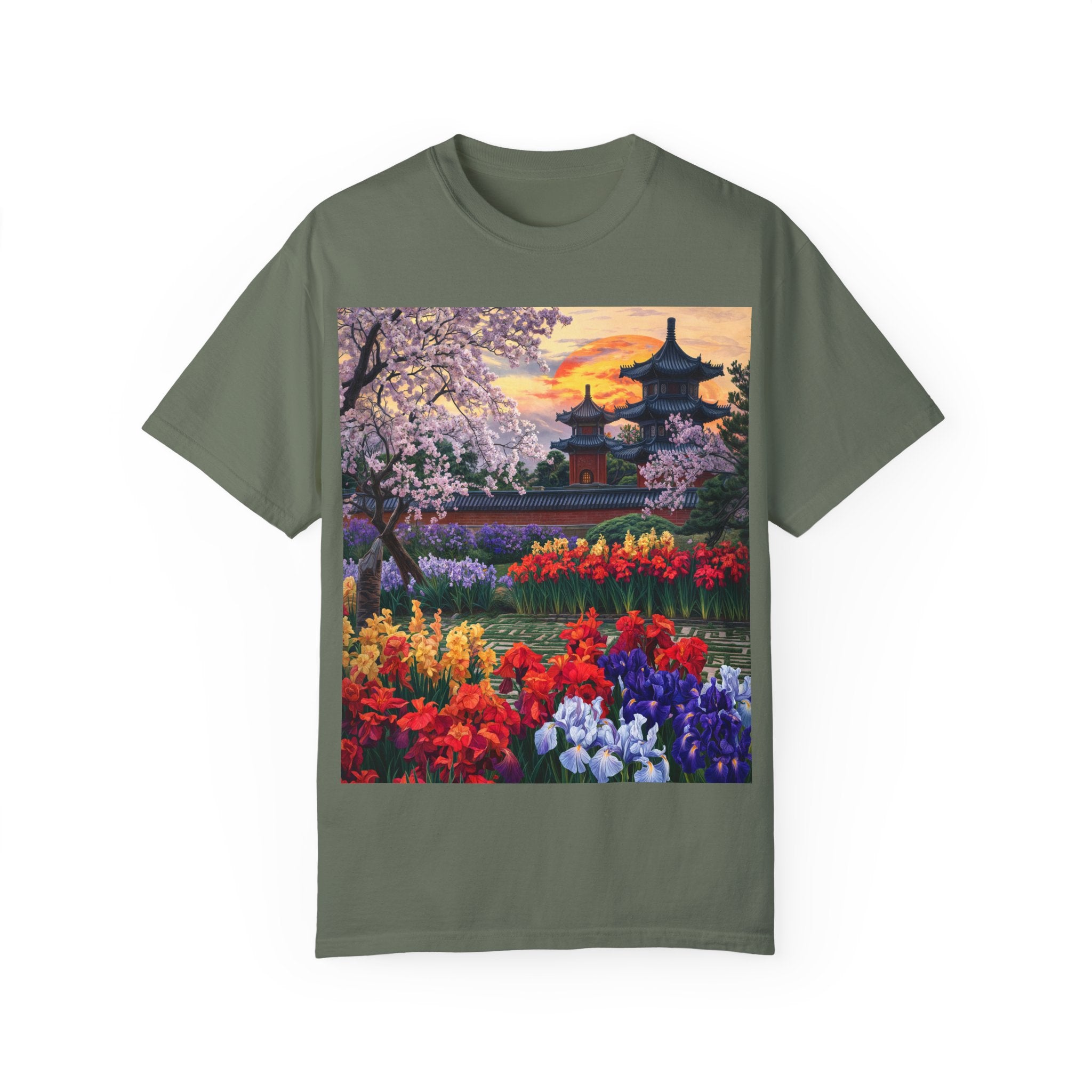 Japanese Garden Landscape T-Shirt - Nature Lovers & Spring Celebrations