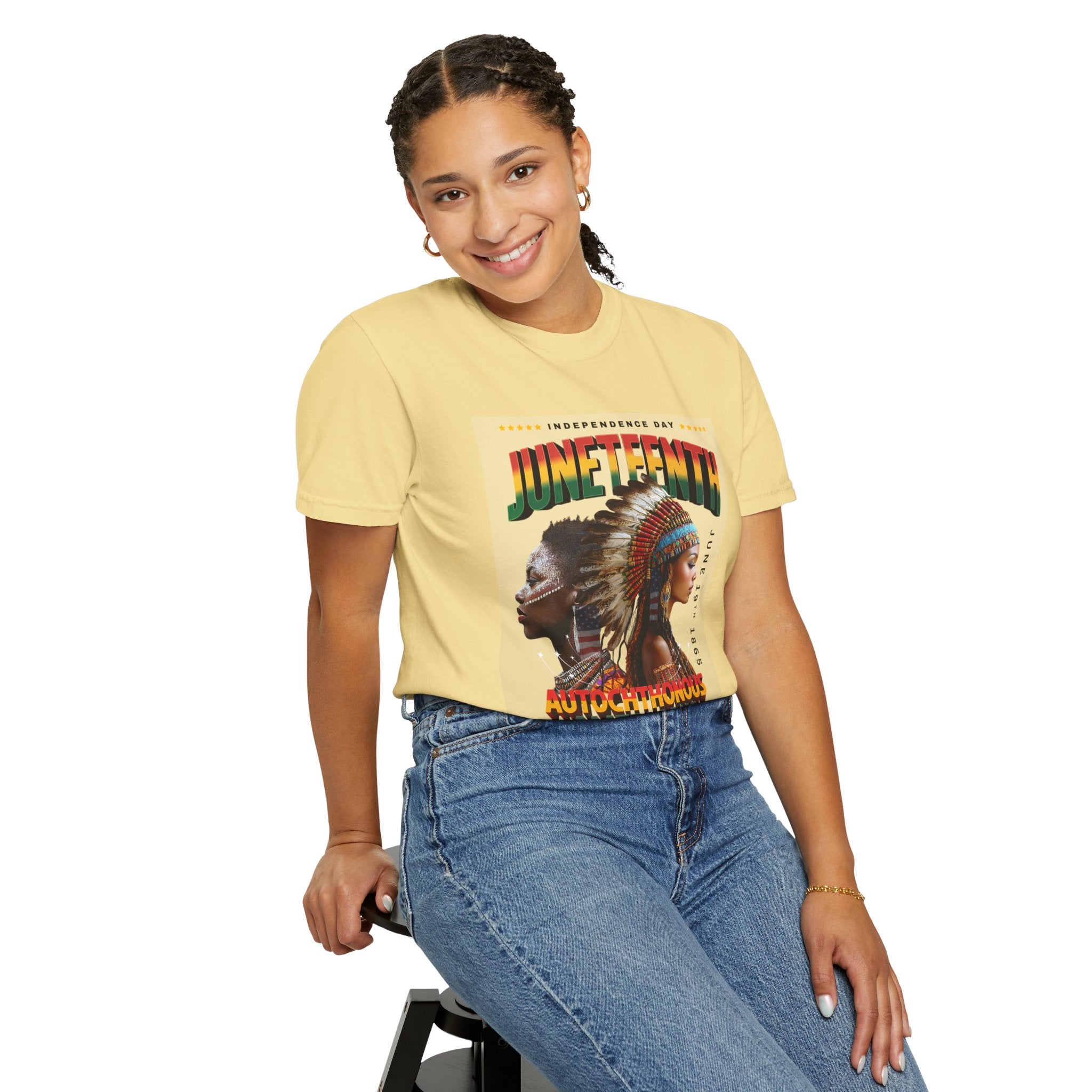 Juneteenth Celebration T-Shirt, Unisex Garment-Dyed Tee, Independence Day Shirt, Autonomy Awareness, Black History Apparel, Culturally [...] - Angel Body