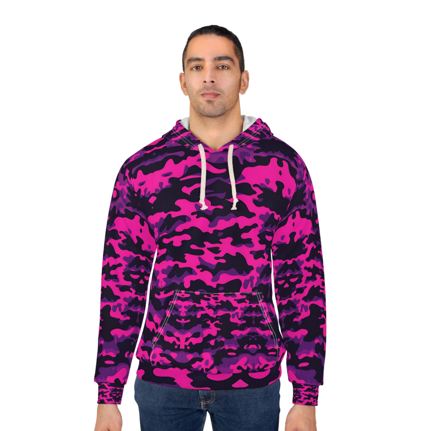 Soft Vibrant Abstract Camo style Unisex Pullover Hoodie Design - Angel Body