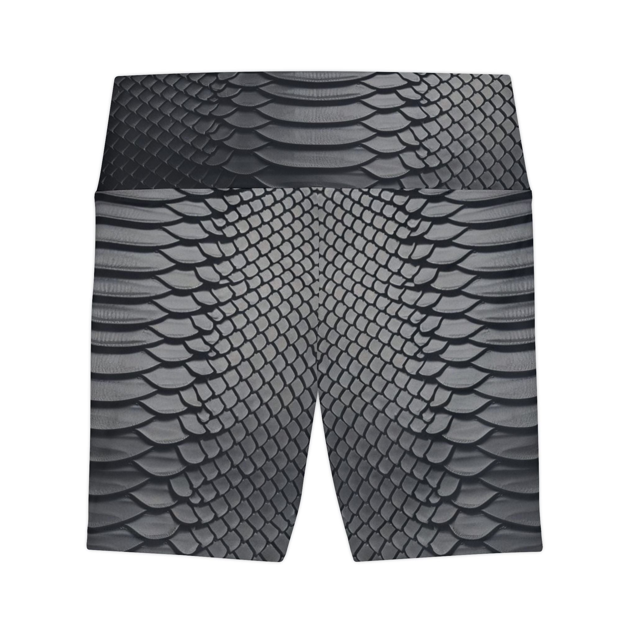 Eco-Friendly Women's Workout Shorts - Scales Design for Active Lifestyle