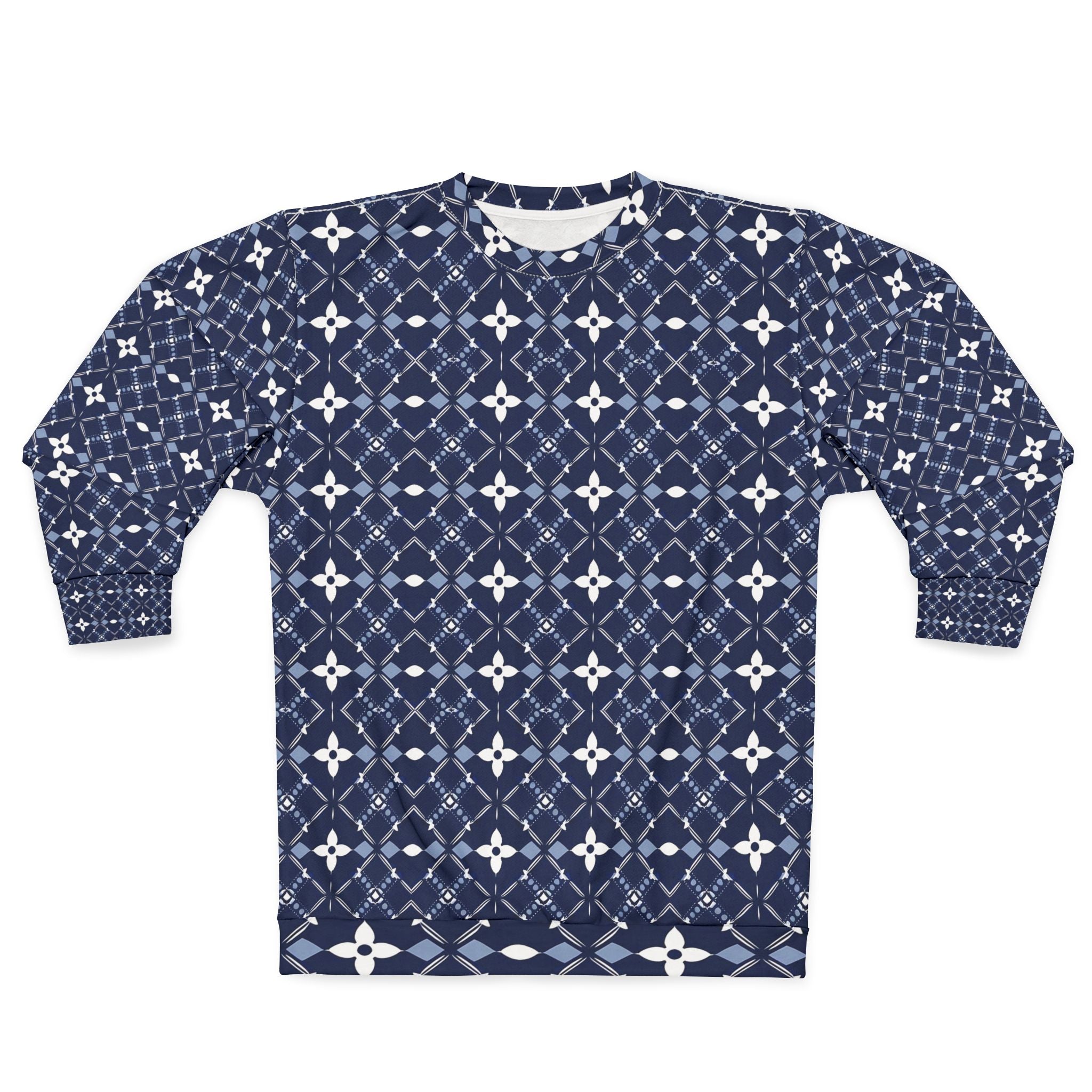 Cozy Floral Pattern Unisex Sweatshirt, Perfect for Casual Outings, Gifts for Friends, Fall Fashion, Layering Piece, Everyday Comfort