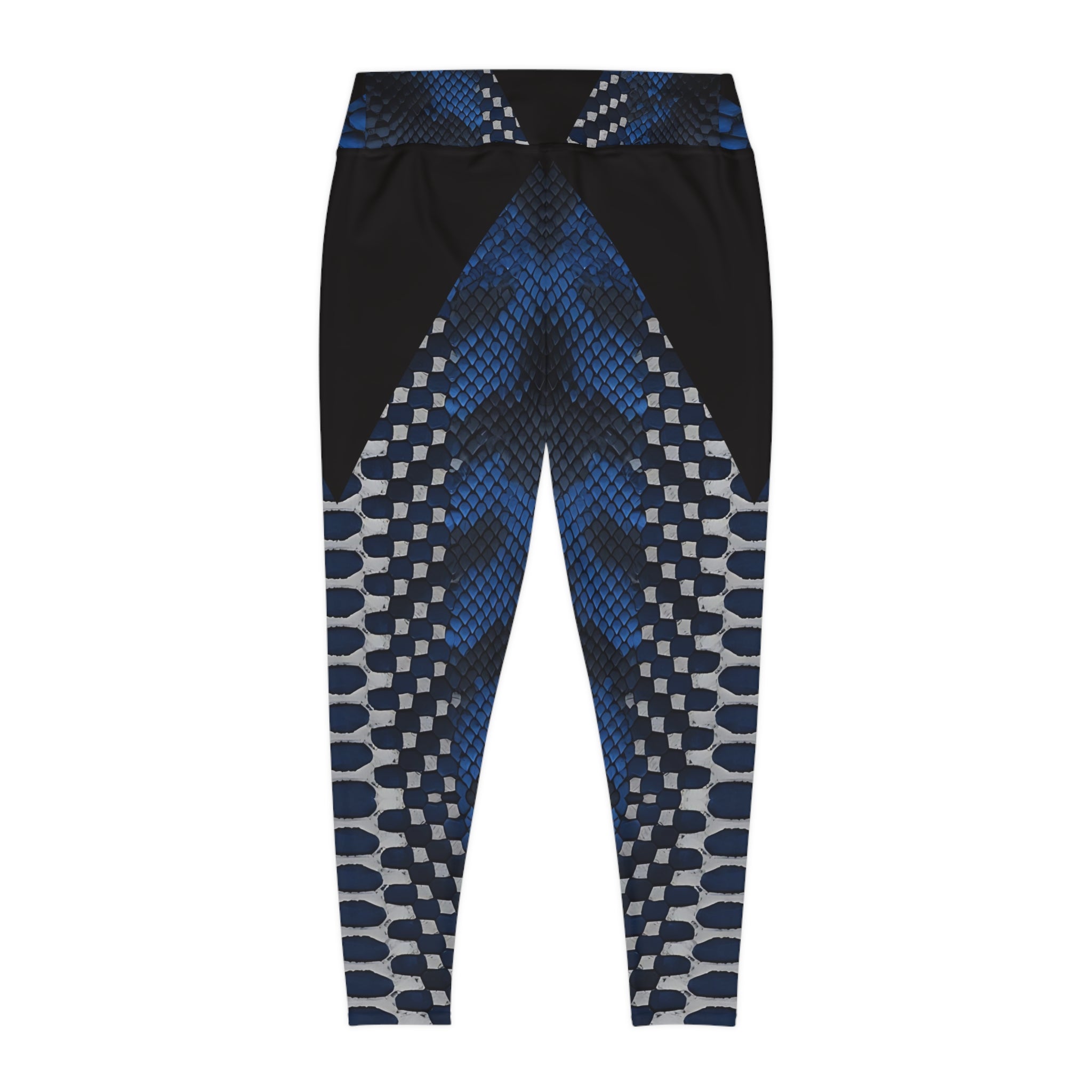 Blue Python Plus Size Leggings – Stylish, Comfortable Activewear - Angel Body
