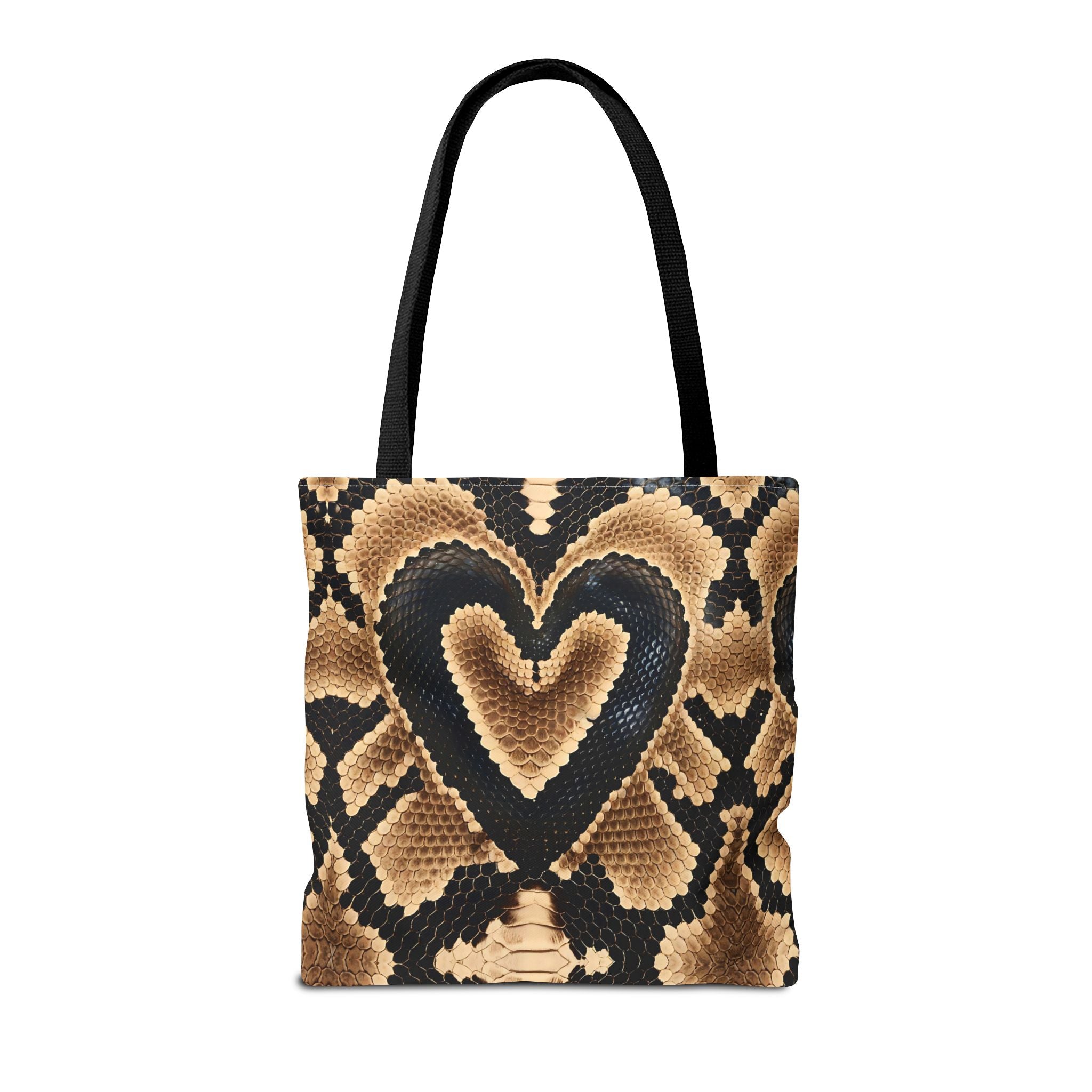 Heart Snake Print Tote Bag - Stylish and Unique for Everyday Use