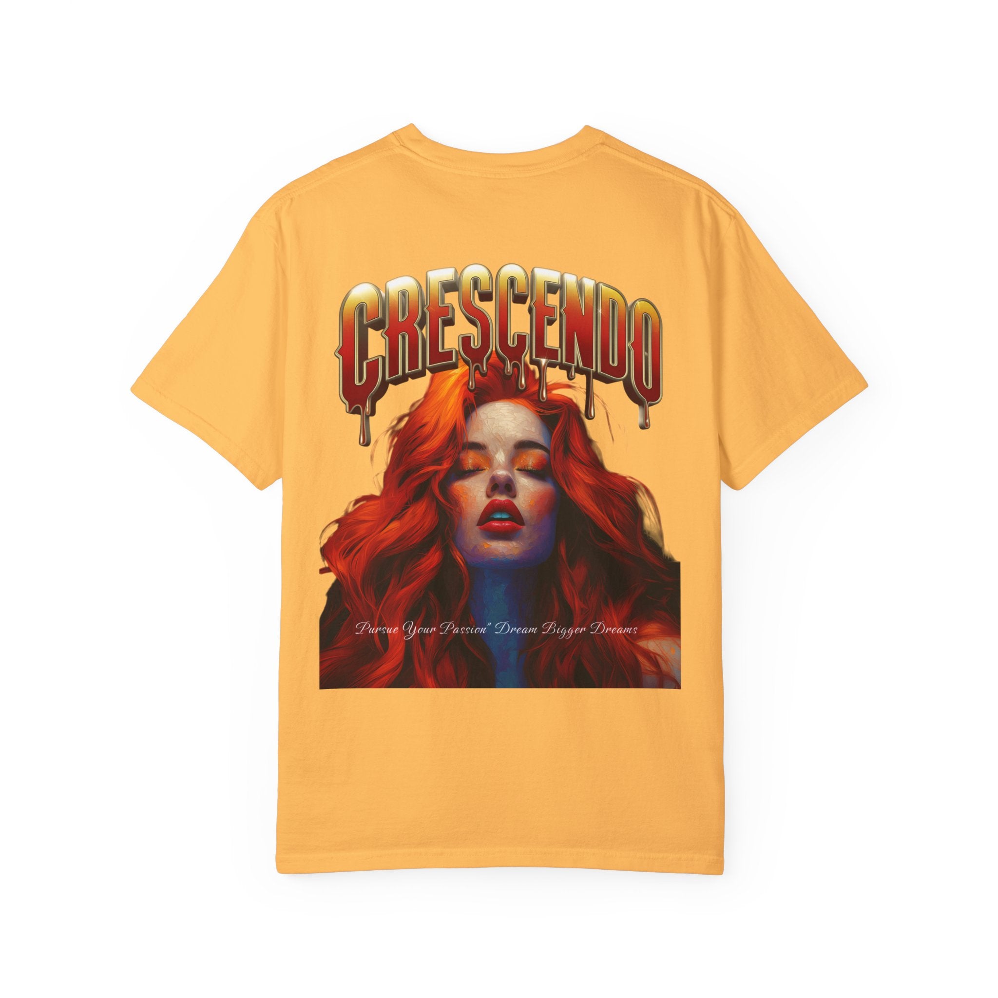 CRESCENDO a shirt with a message Take your life to the highest heights Unisex Garment-Dyed T-Shirt - Vibrant Artistic Tee