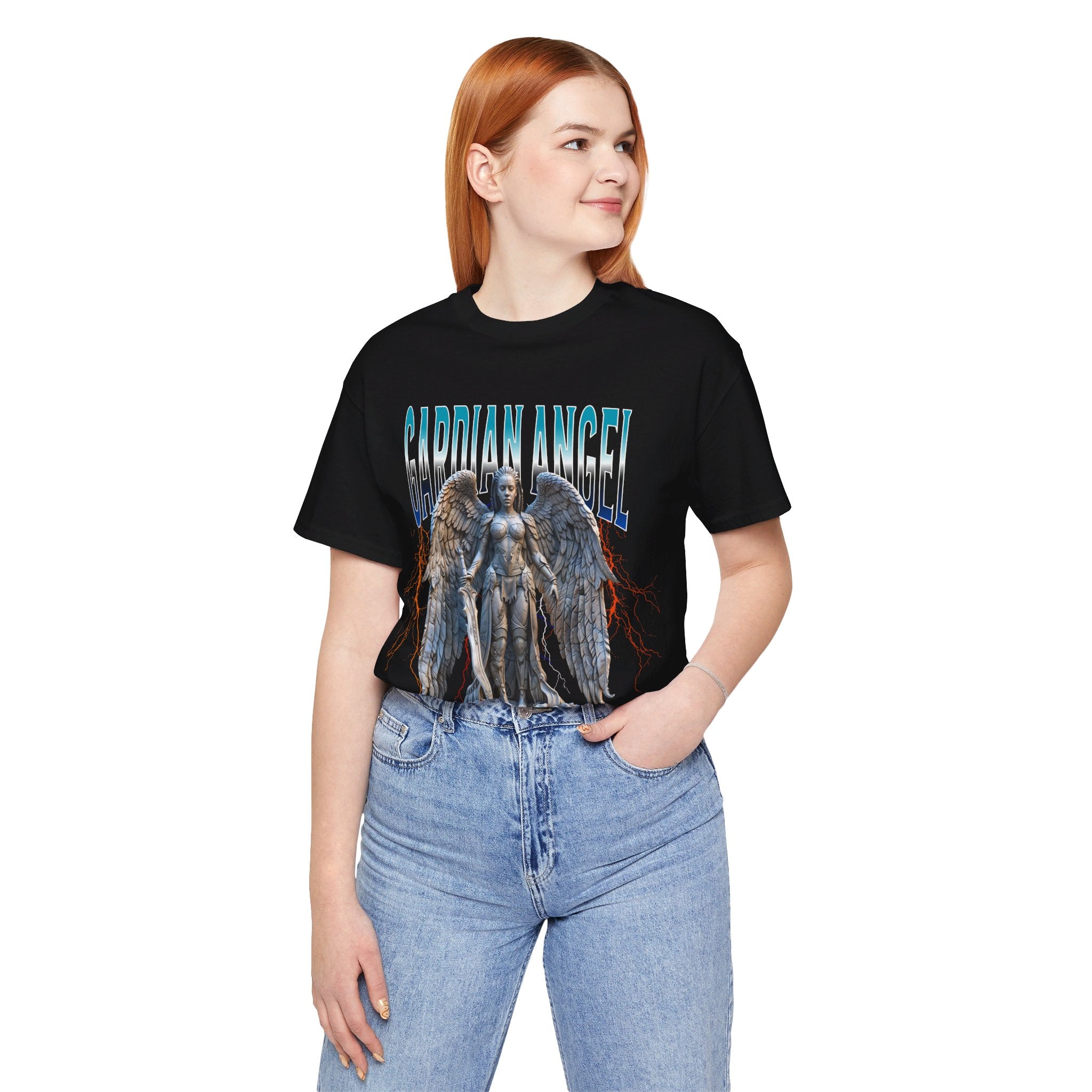 Unisex Jersey Short Sleeve Tee: Guardian Angel Spiritual Warrior 12 - Angel Body