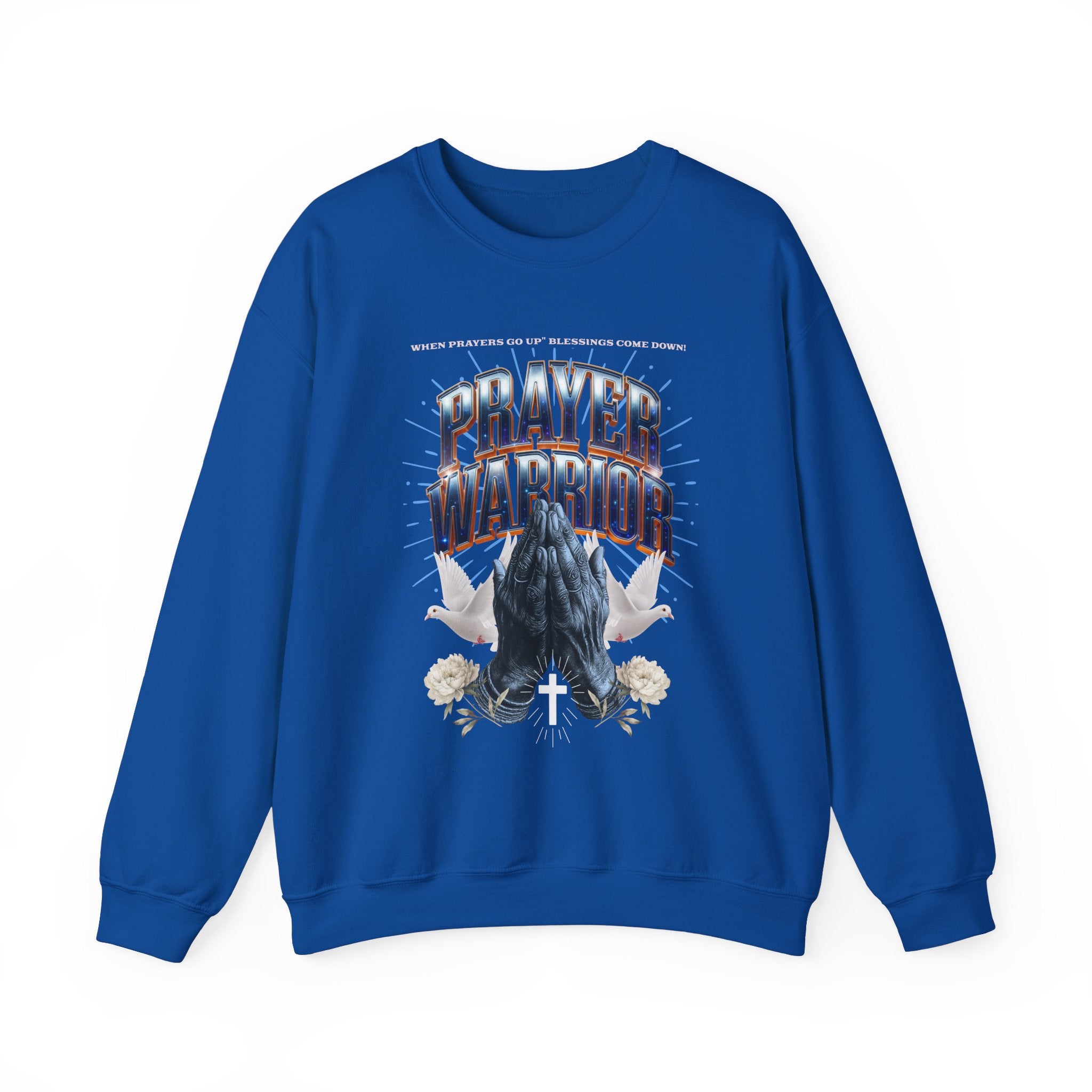 Prayer Warrior Crewneck Sweatshirt - Unisex Heavy Blend™ - Faith-Inspired Apparel