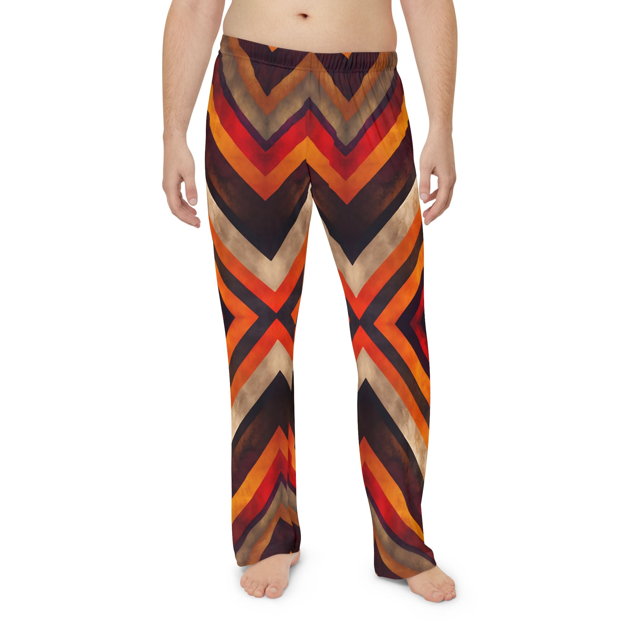 Men's very cozy Geometric Pattern Pajama Pants - Cozy and Stylish Lounge Wear