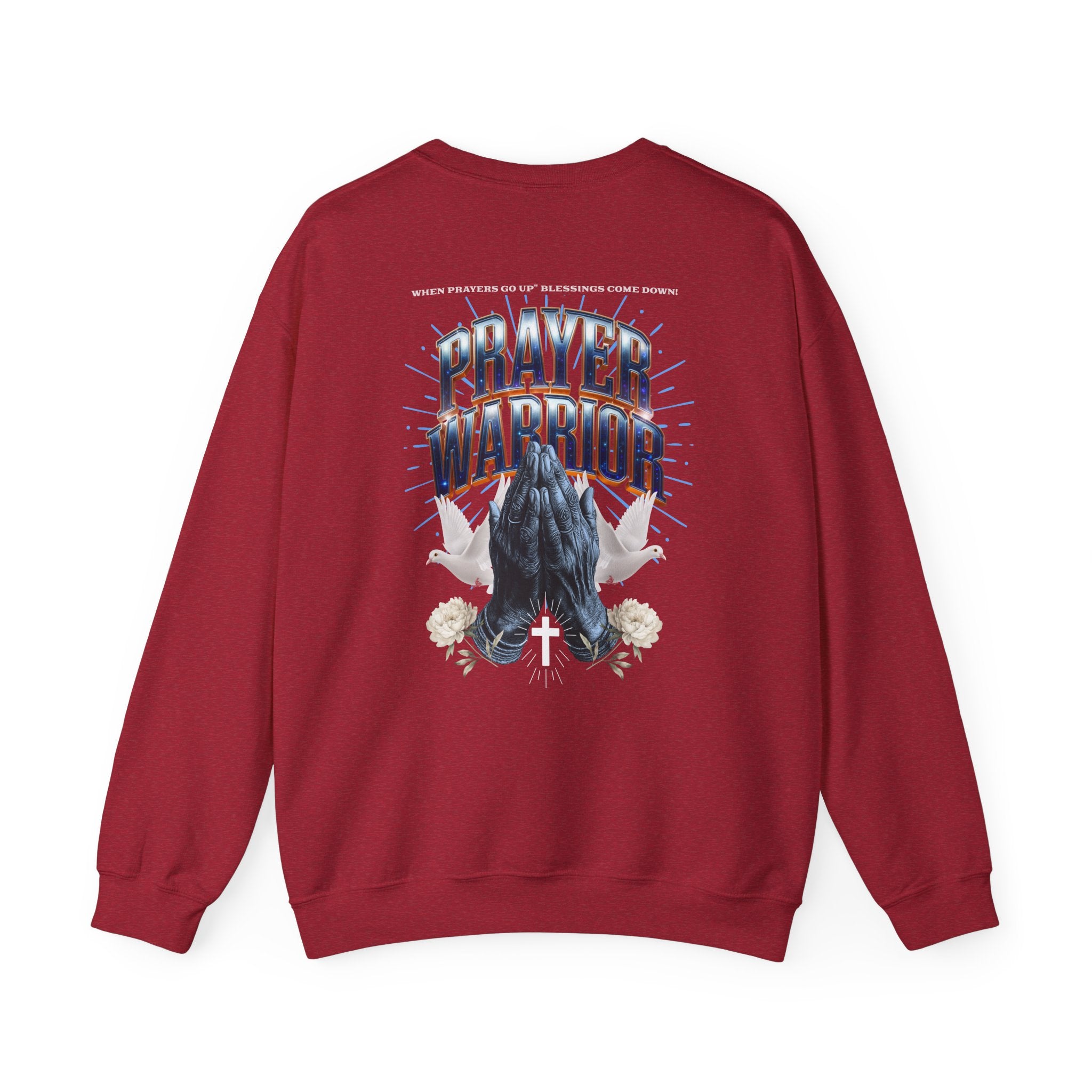 Prayer Warrior Crewneck Sweatshirt - Unisex Heavy Blend™ - Faith-Inspired Apparel