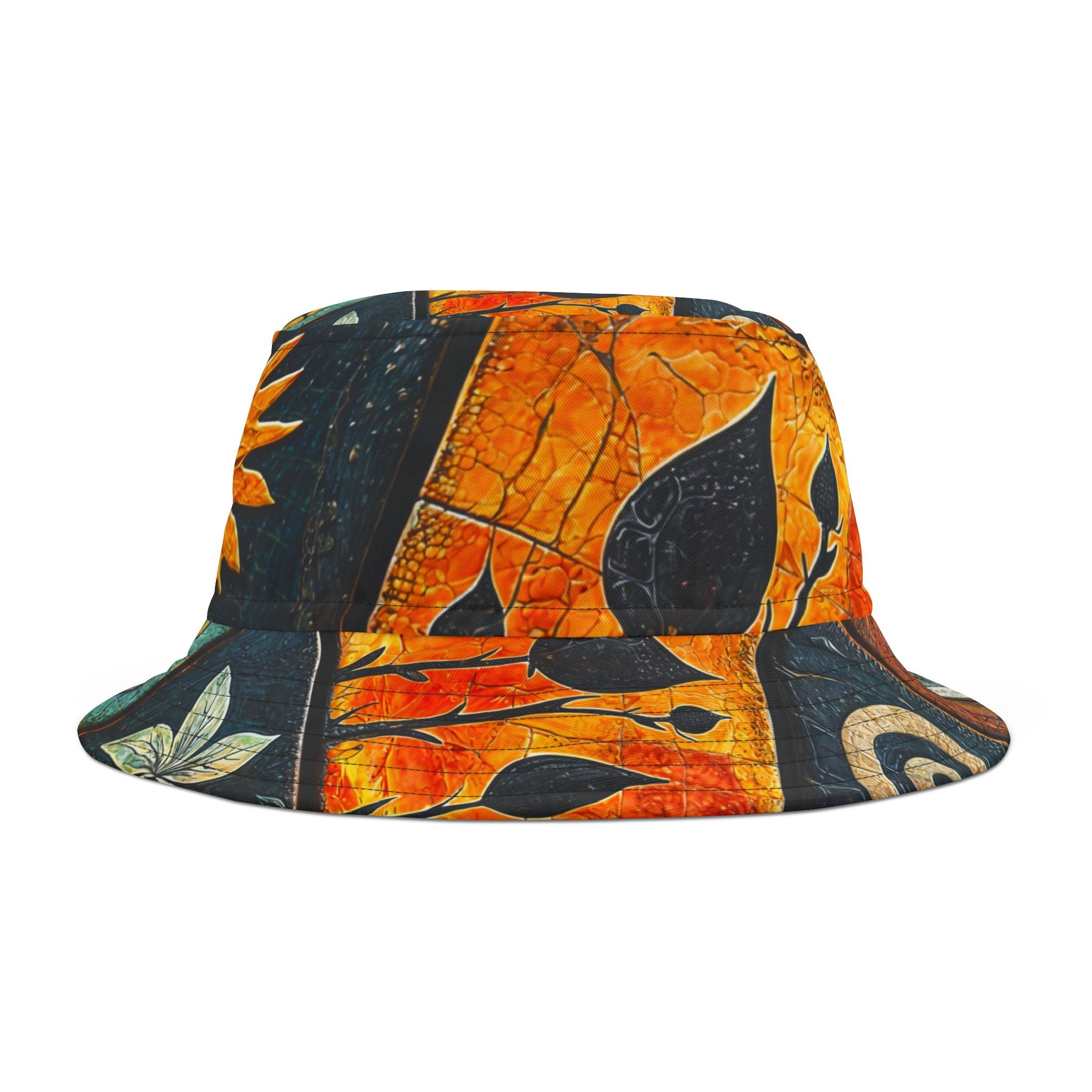 Sunflower Mosaic Bucket Hat, Floral Summer Hat, Beach Accessories, Sun Protection Hat, Gift for Garden Lovers - Angel Body