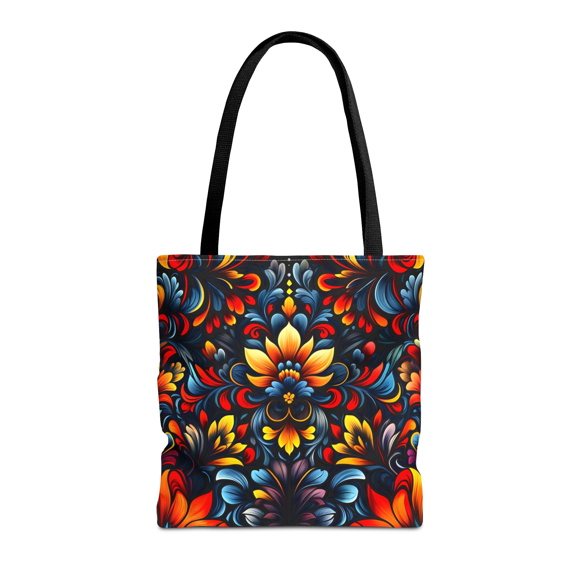 Vibrant Floral Tote Bag - Colorful Pattern for Everyday Use