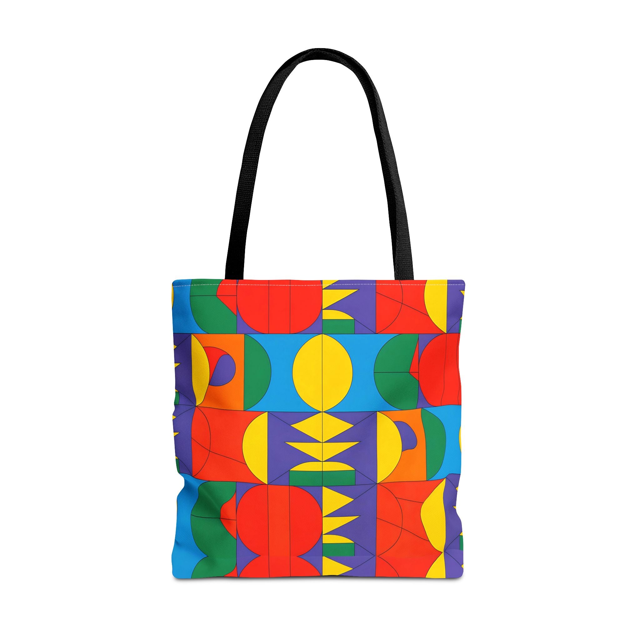 Colorful Geometric Tote Bag - Bold Patterns for Everyday Use