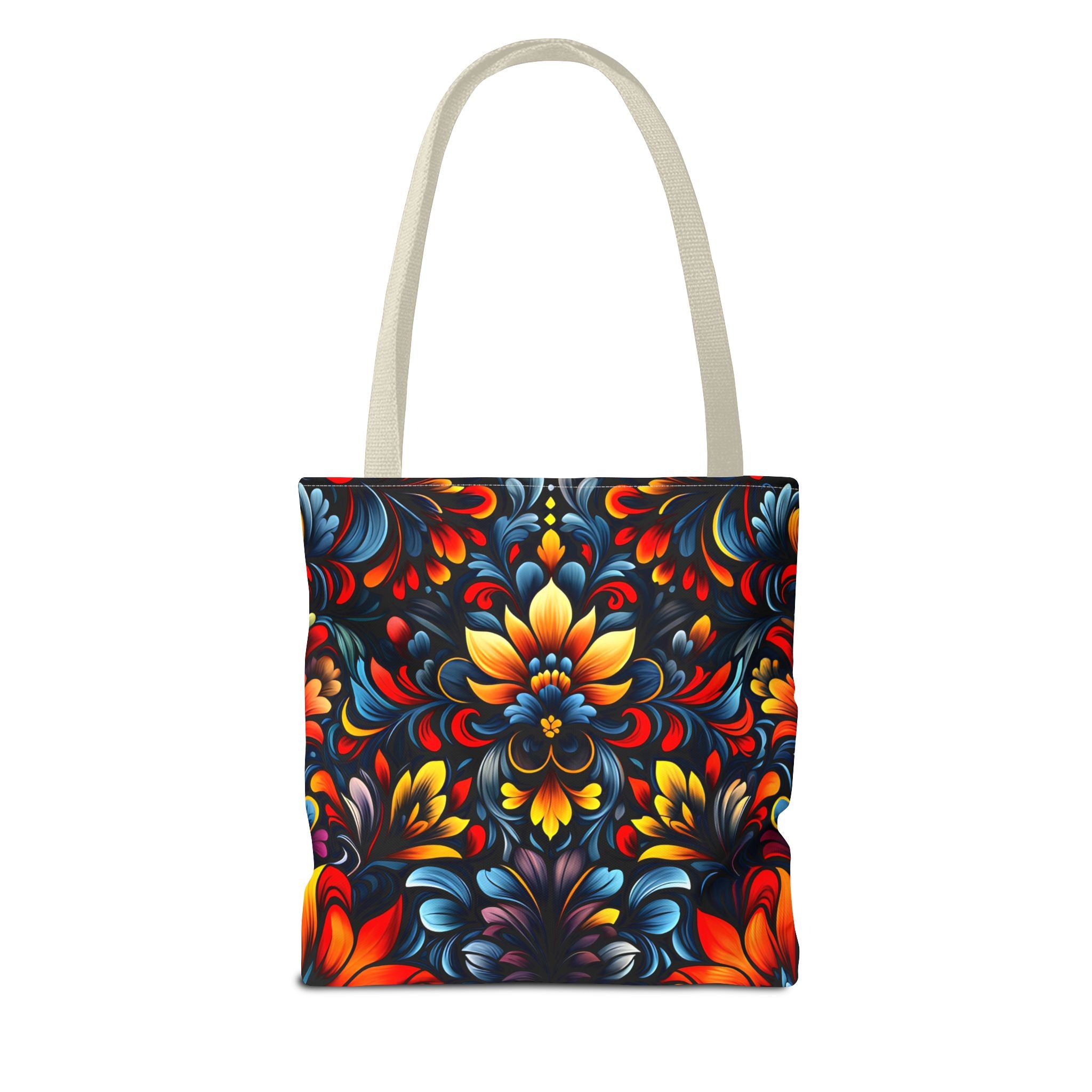 Vibrant Floral Tote Bag - Colorful Pattern for Everyday Use