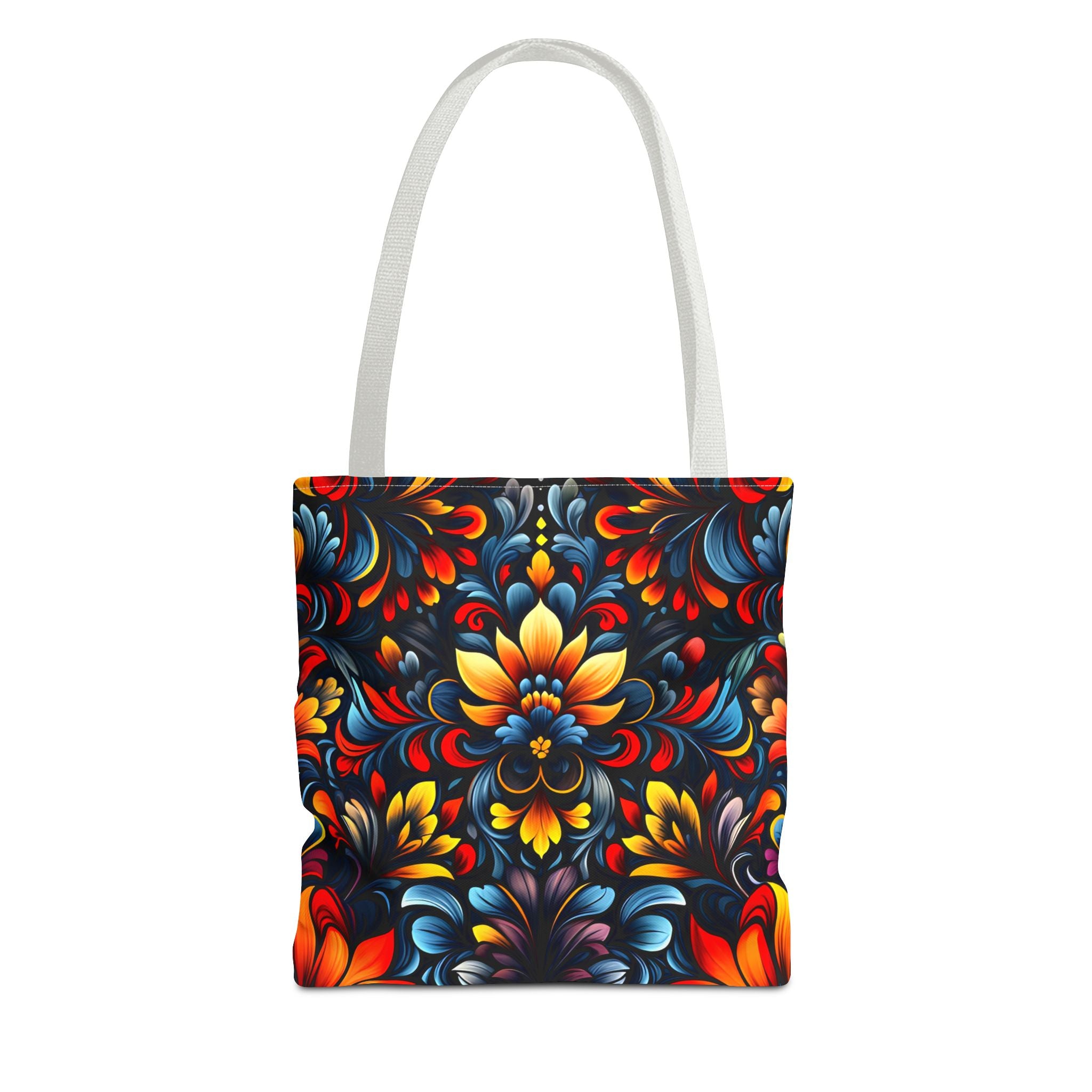 Vibrant Floral Tote Bag - Colorful Pattern for Everyday Use