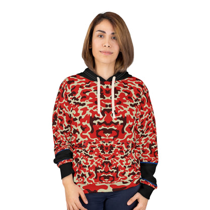 Vibrant Camo Unisex Pullover Hoodie - Warm and Stylish for Everyday Adventures