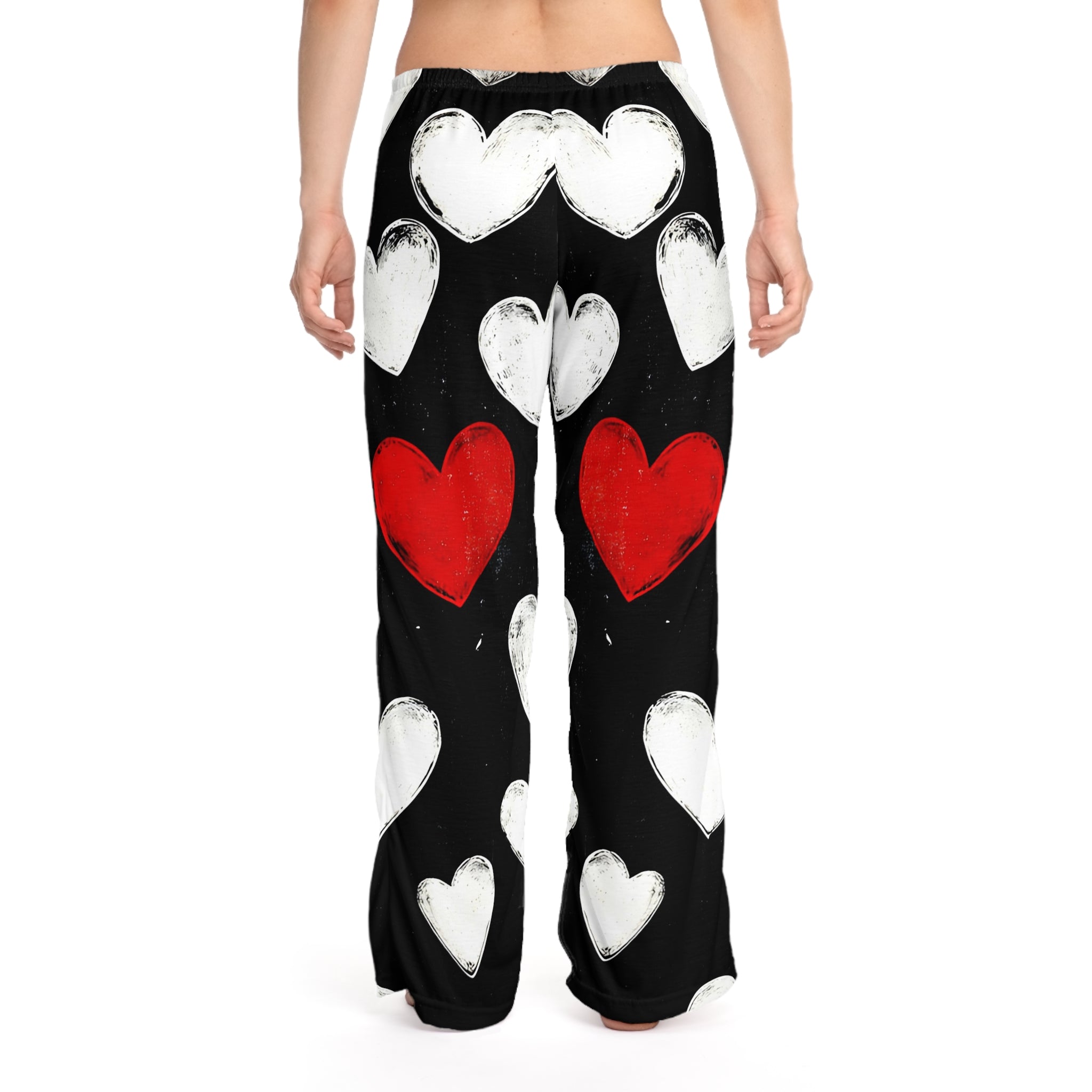 Cozy Heart Print Women's Pajama Pants - Perfect for Valentine's Day & Relaxation