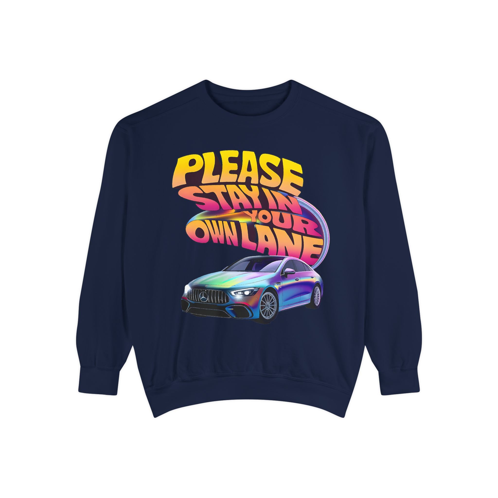 Retro Graphic Sweatshirt, Stay in Your Lane Sweatshirt, Unisex Comfortable Sweatshirt, Funny Sweatshirt, Gift for Car Lovers, Casual [...] - Angel Body