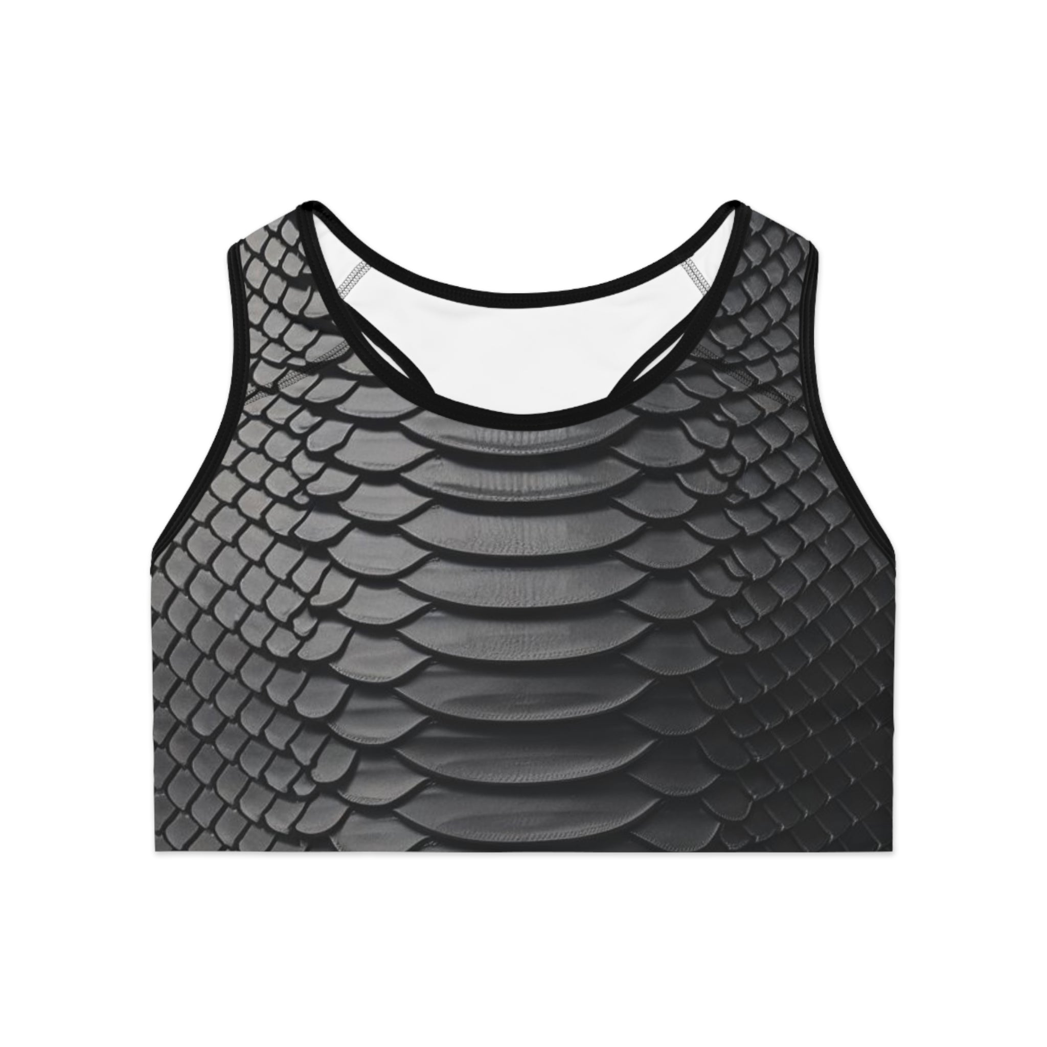 Elegant Snake Skin Sports Bra | Activewear for Fitness Lovers