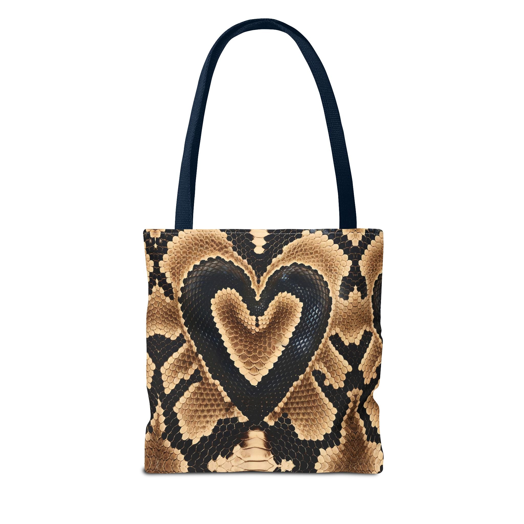 Heart Snake Print Tote Bag - Stylish and Unique for Everyday Use