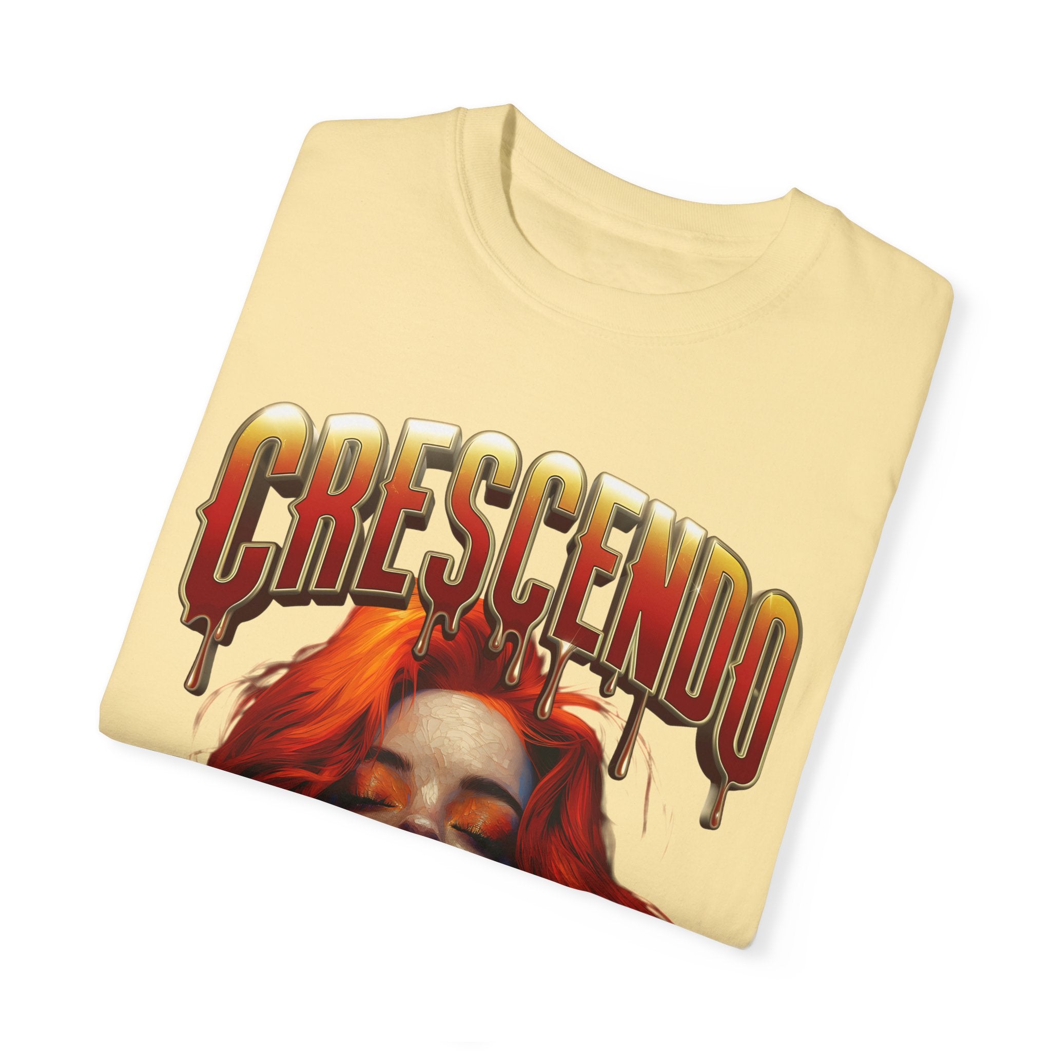 CRESCENDO a shirt with a message Take your life to the highest heights Unisex Garment-Dyed T-Shirt - Vibrant Artistic Tee