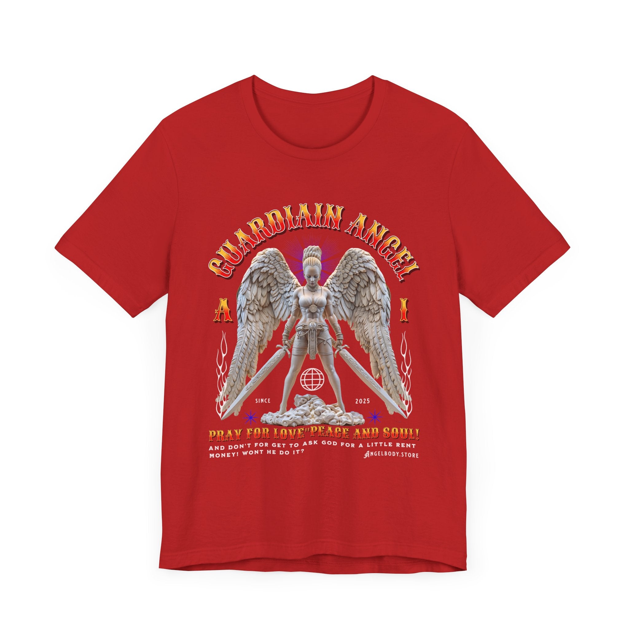 Unisex Jersey Short Sleeve Tee: Guardian Angel Spiritual Warrior