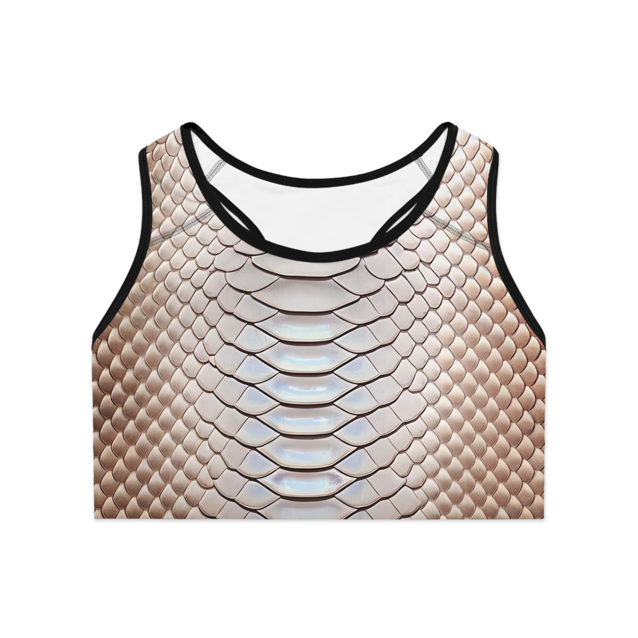 Sleek Snake Skin Sports Bra - Stylish Activewear for Gym & Yoga - Angel Body