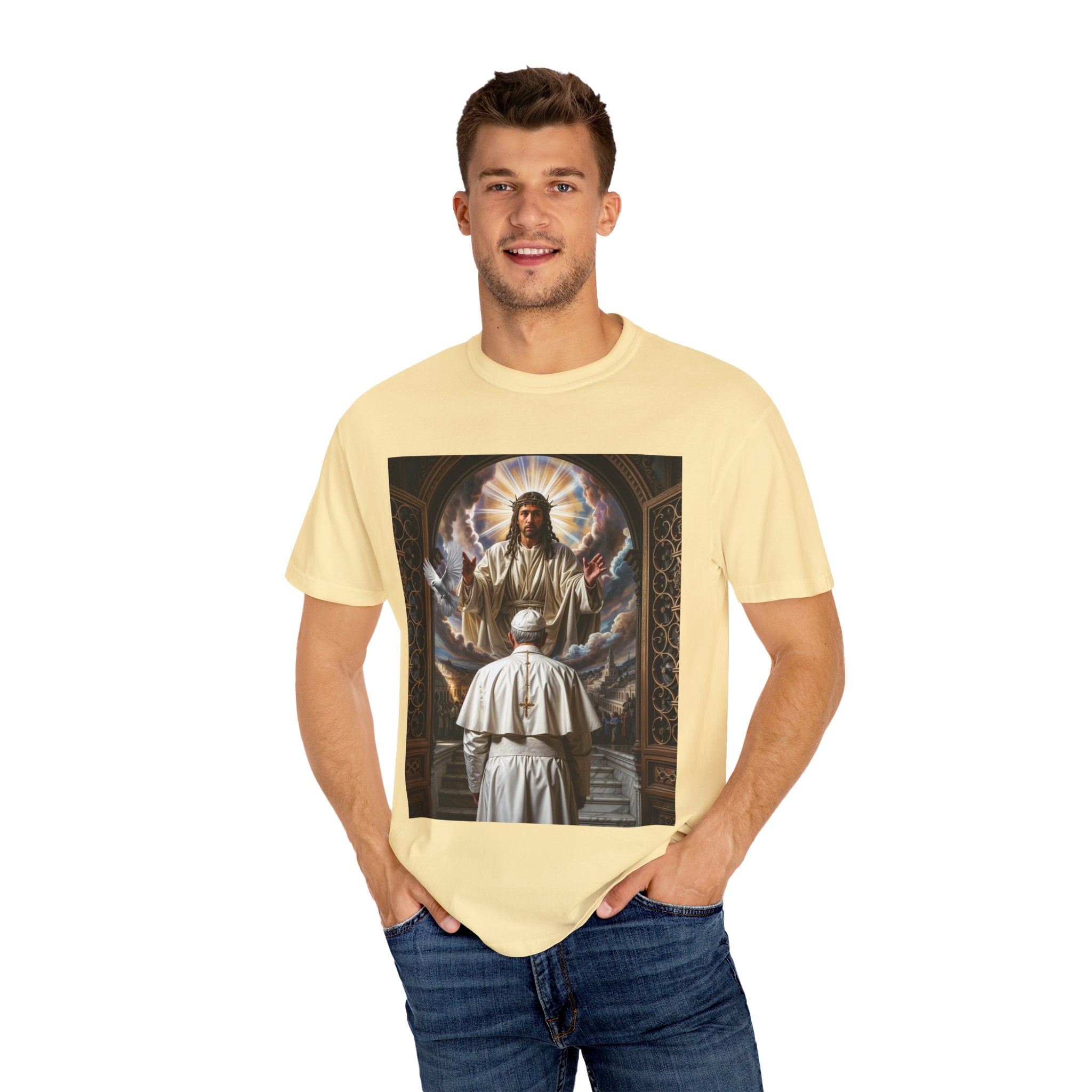 Religious Inspiration T-shirt - Jesus and Pope - Angel Body