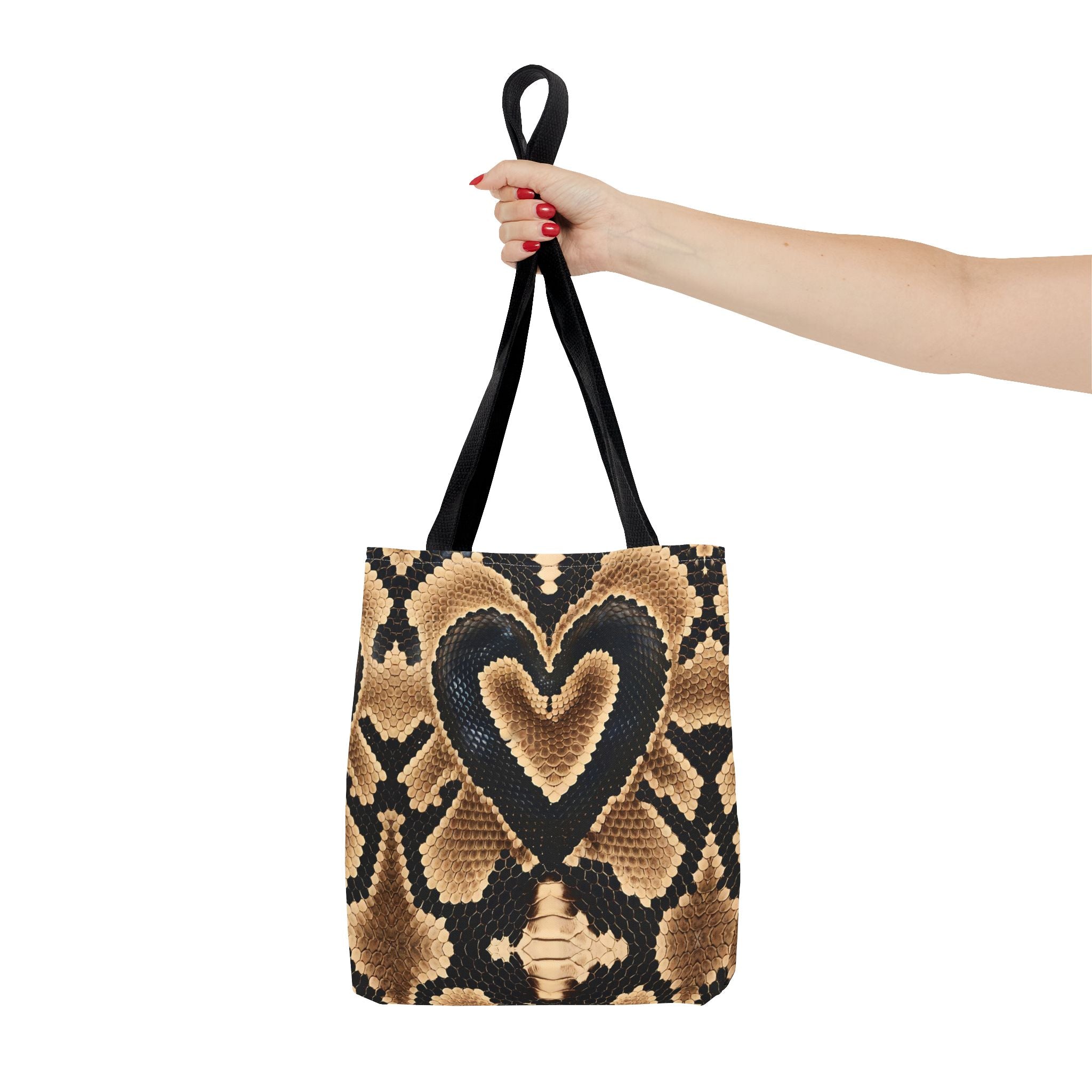 Heart Snake Print Tote Bag - Stylish and Unique for Everyday Use