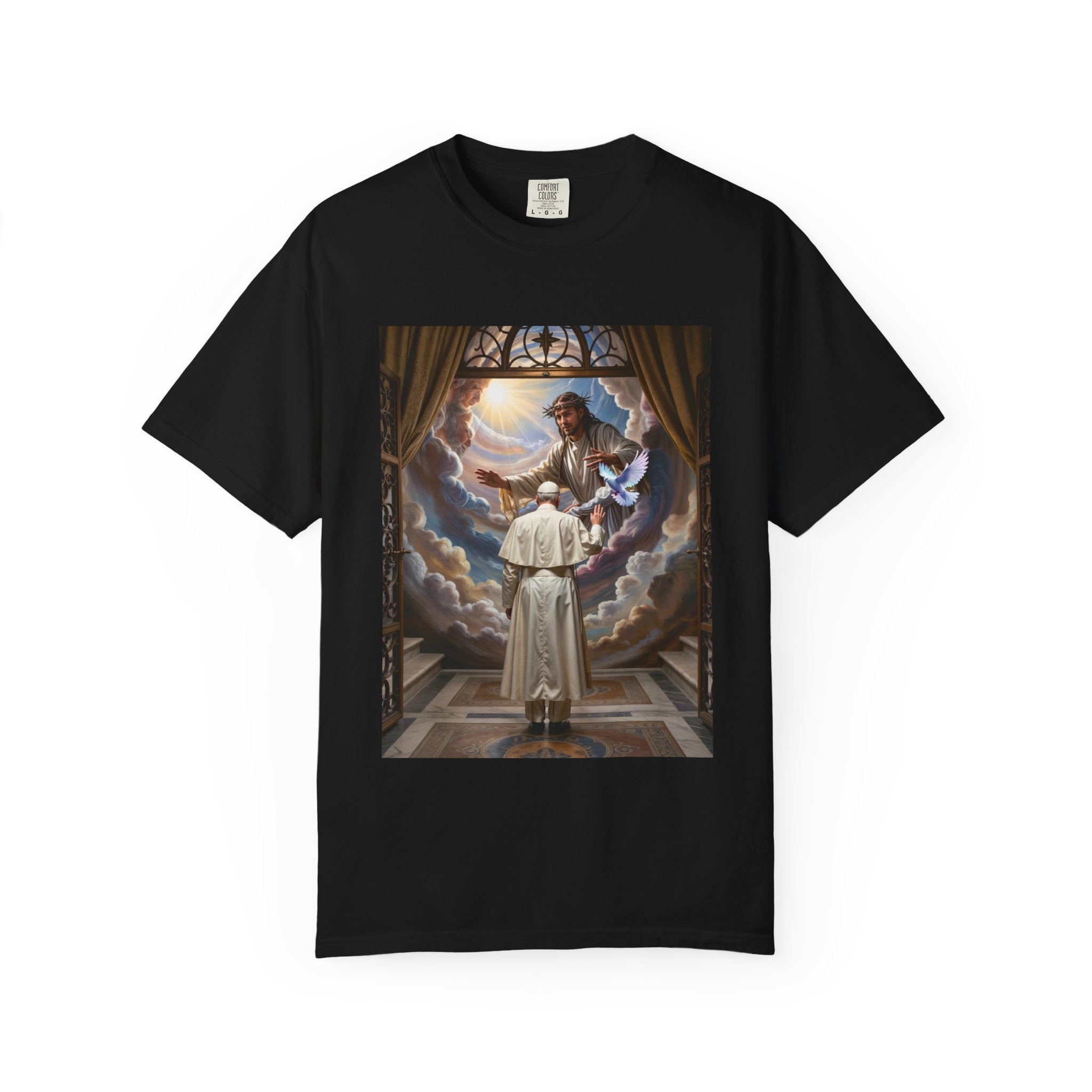 Artistic Unisex Garment-Dyed T-shirt - Divine Inspiration Design - Angel Body