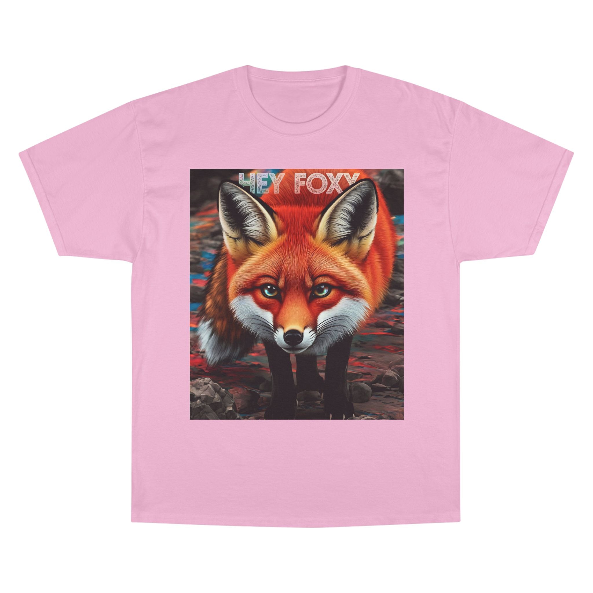 Hey Foxy Champion T-Shirt – Cute Fox Graphic Tee for Nature Lovers