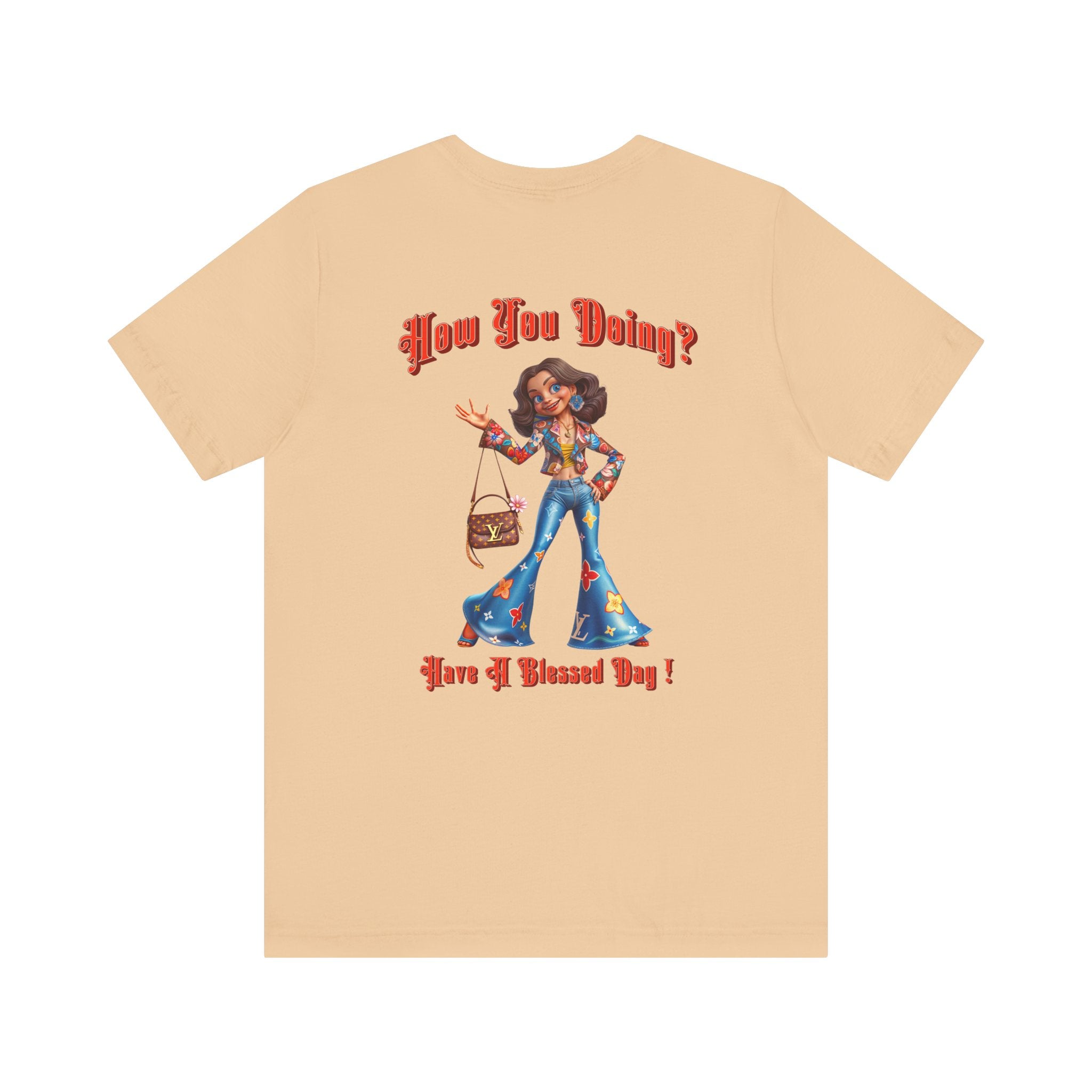 How You Doing Unisex Tee - Happy Young Lady Greeting Design