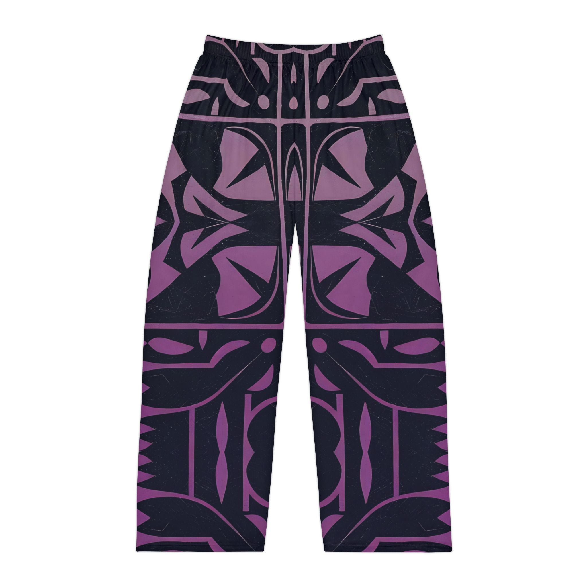 Men's Pajama Pants with Unique Geometric Design - Comfortable Loungewear for Relaxation and Sleep