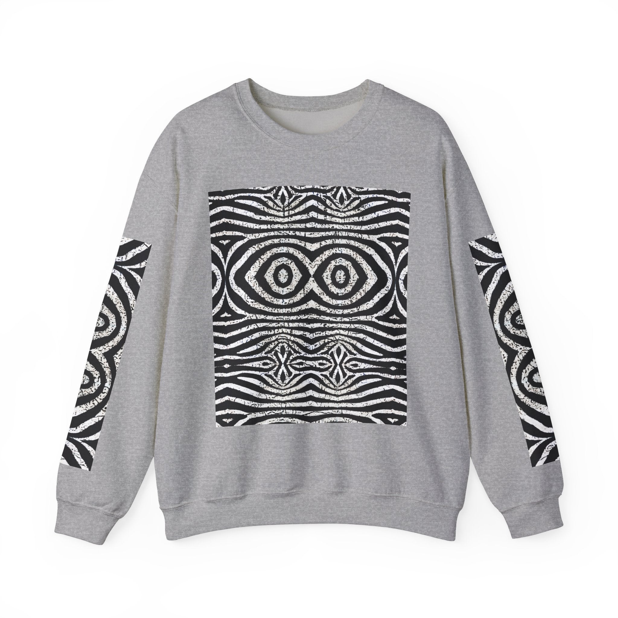 Abstract Tribal Pattern Unisex Heavy Blend Crewneck Sweatshirt