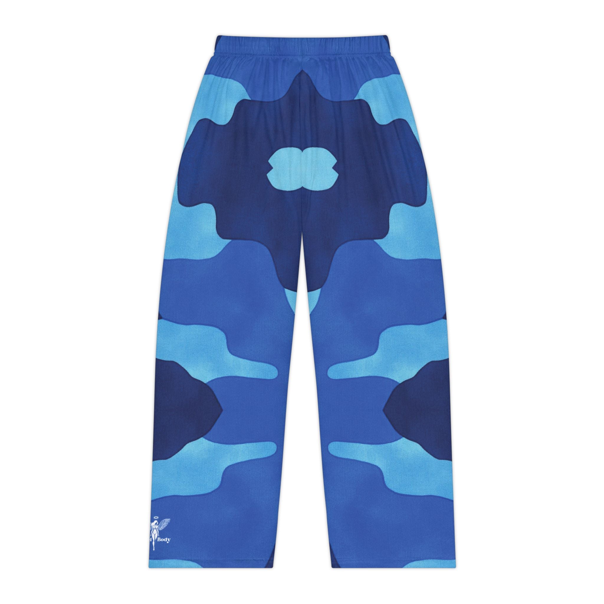 Cozy Blue Abstract Women's Pajama Pants - Relax in Style