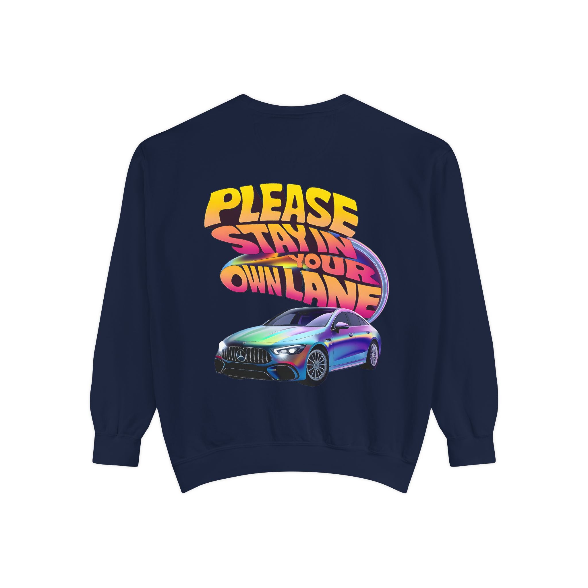 Retro Graphic Sweatshirt, Stay in Your Lane Sweatshirt, Unisex Comfortable Sweatshirt, Funny Sweatshirt, Gift for Car Lovers, Casual [...] - Angel Body